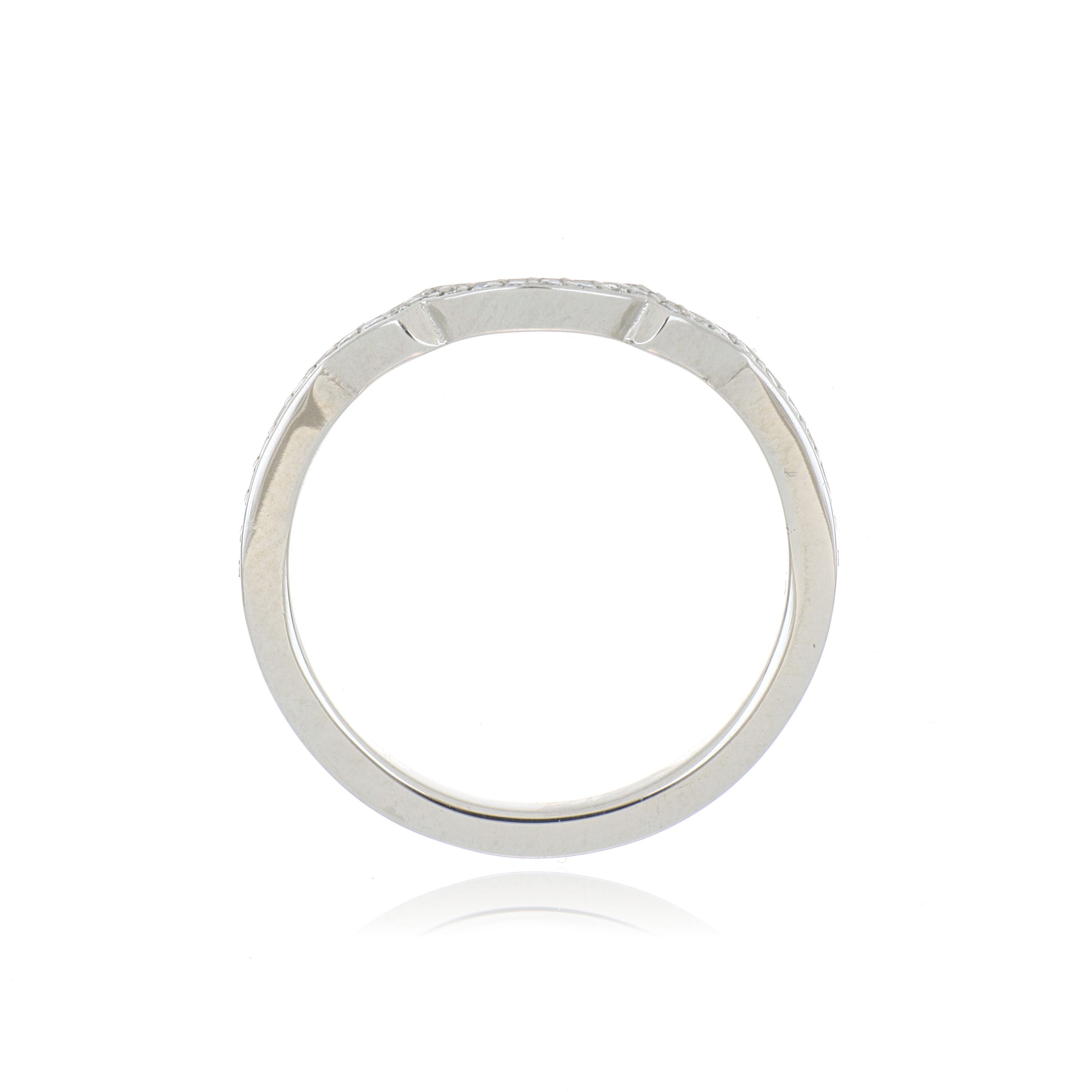 Platinum Diamond Shadow Wedding Band