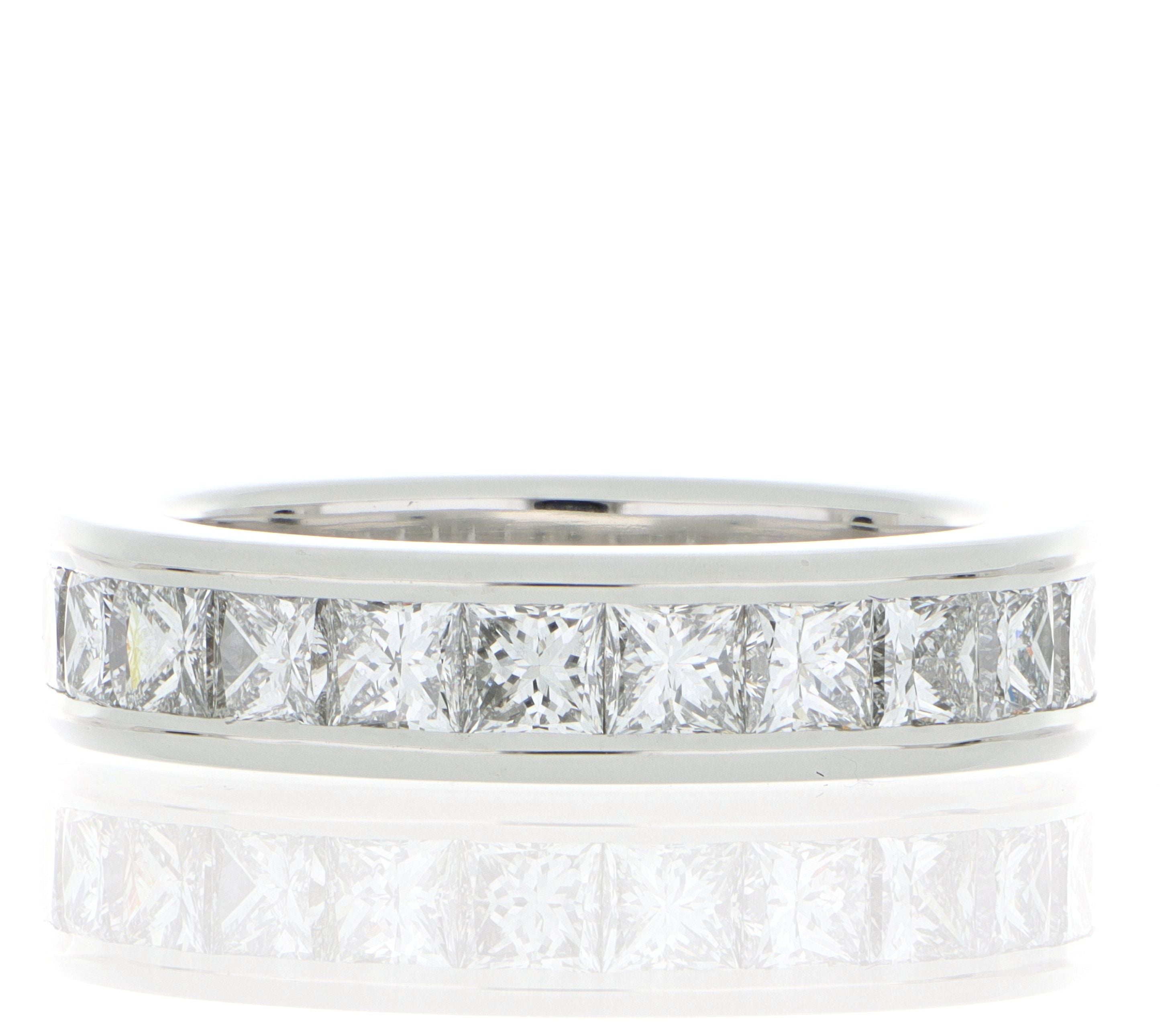 Platinum Princess Cut Diamond Band