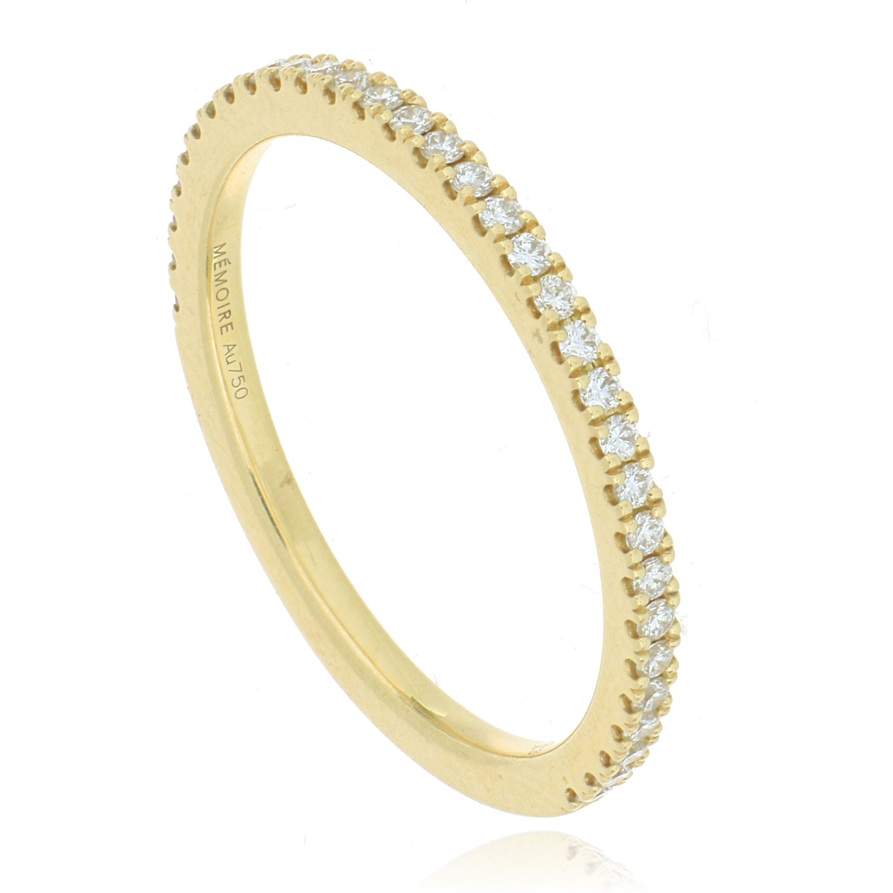 18k Yellow Gold Diamond Wedding Band