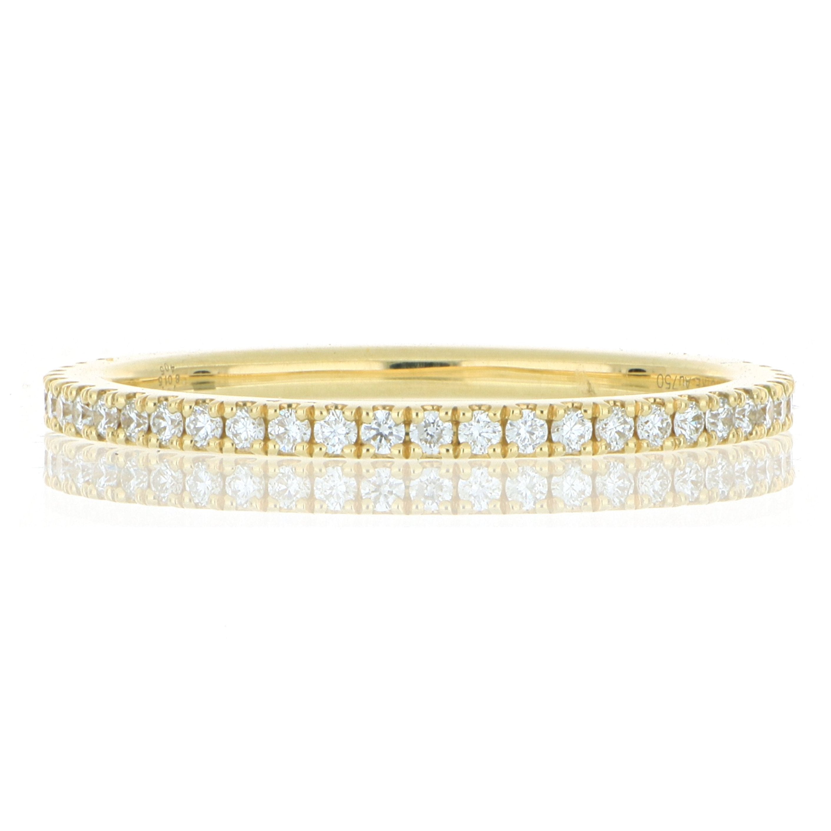 18k Yellow Gold Diamond Wedding Band