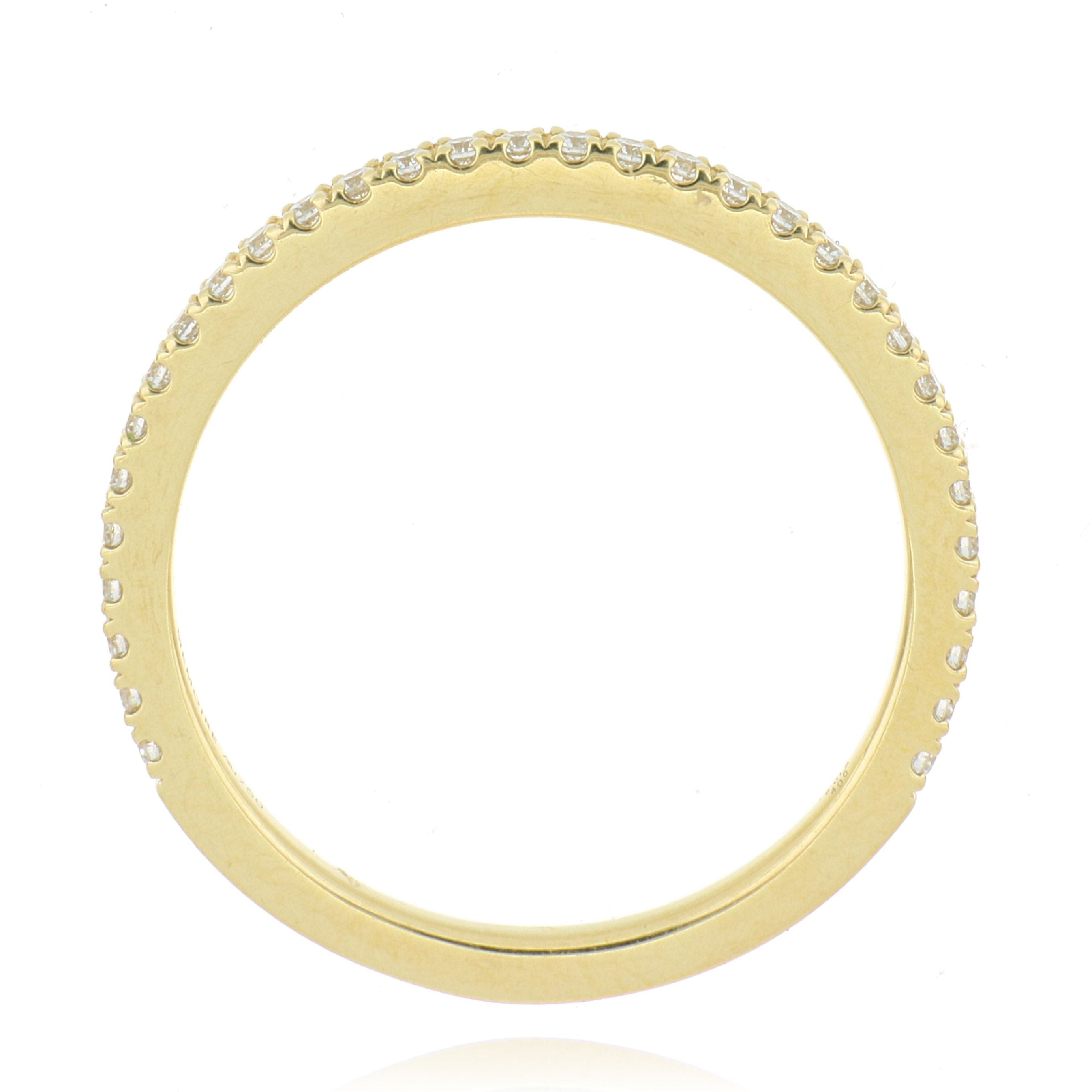 18k Yellow Gold Diamond Wedding Band