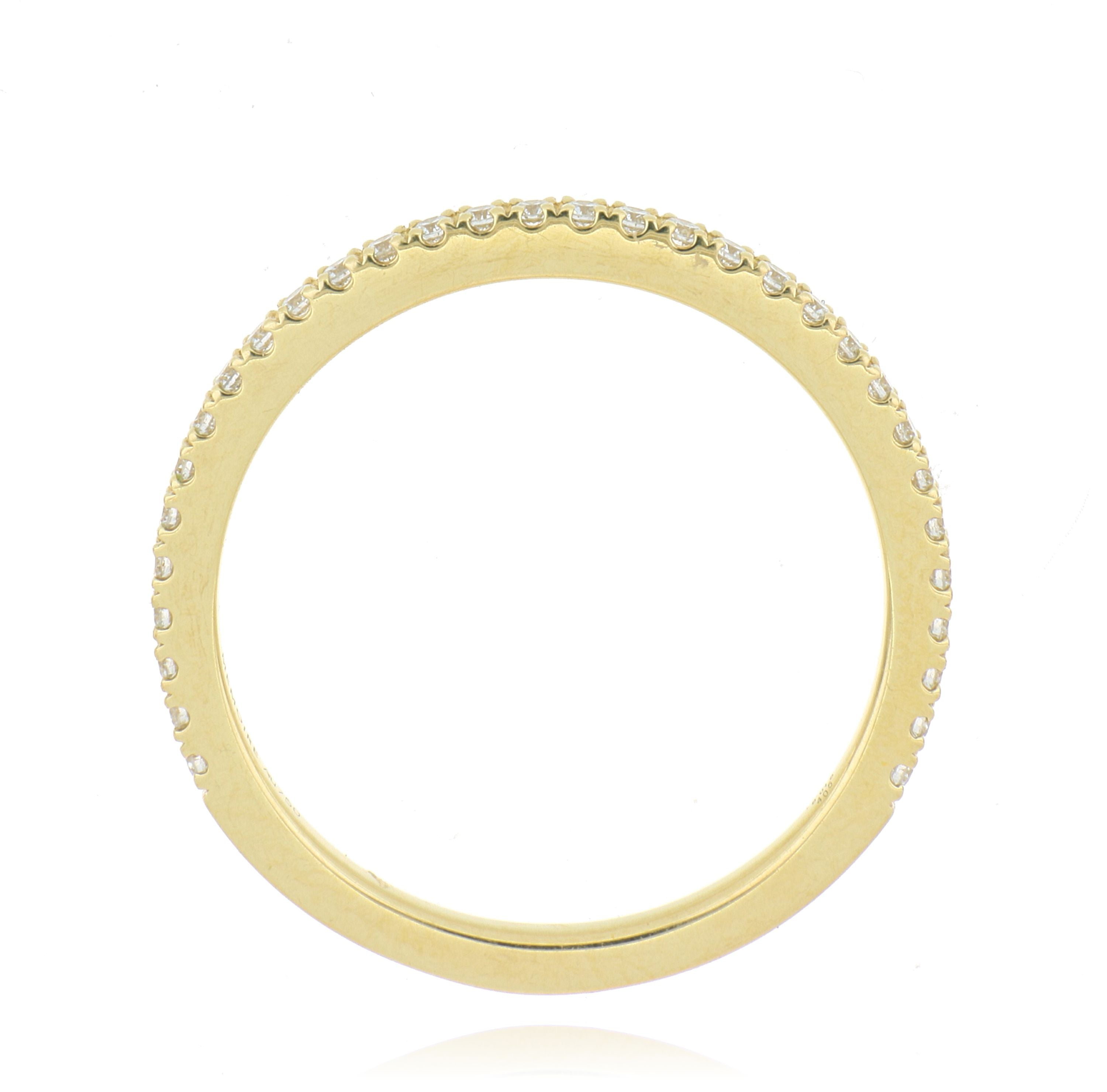 18k Yellow Gold Diamond Wedding Band