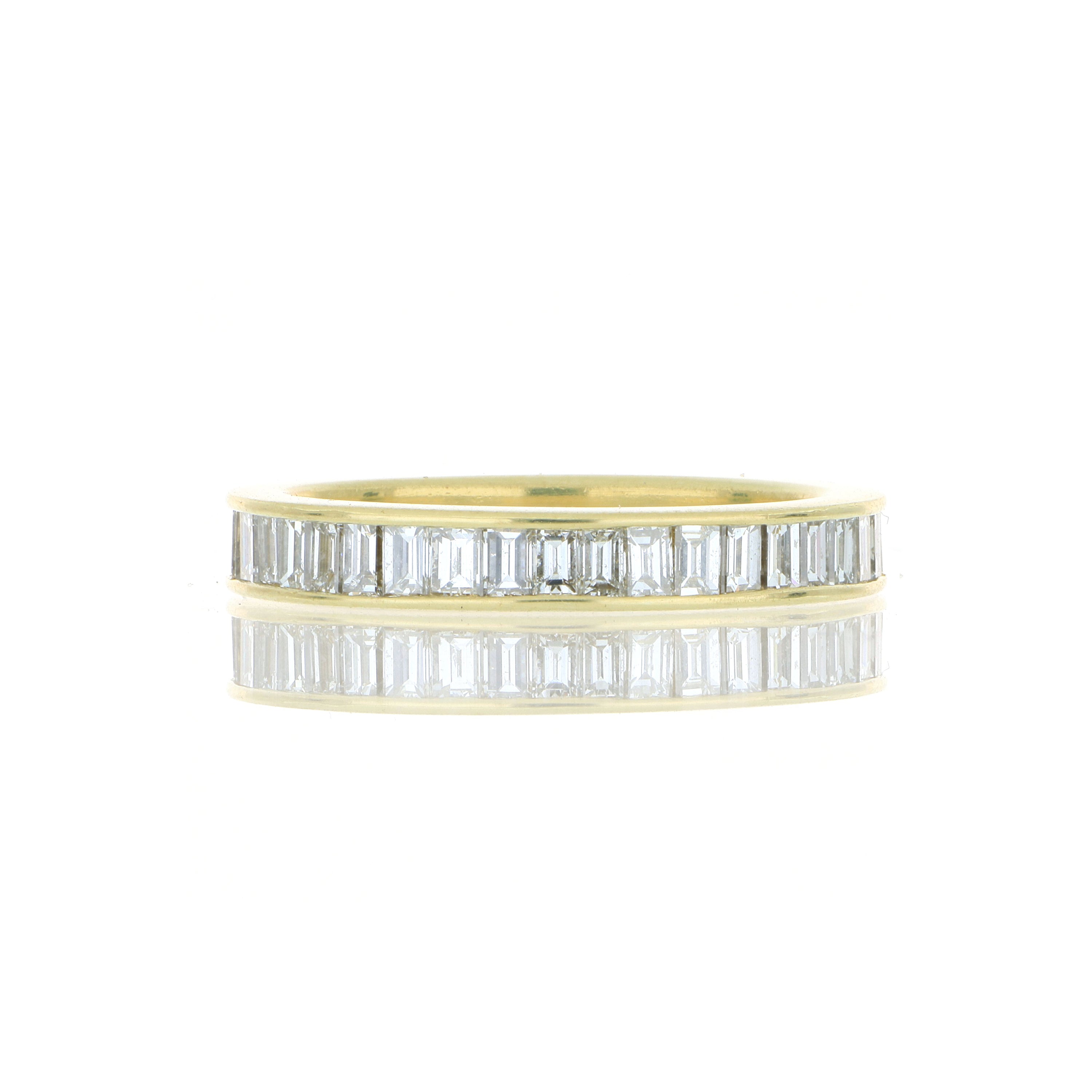 18k Yellow Gold Baguette Diamond Eternity Band