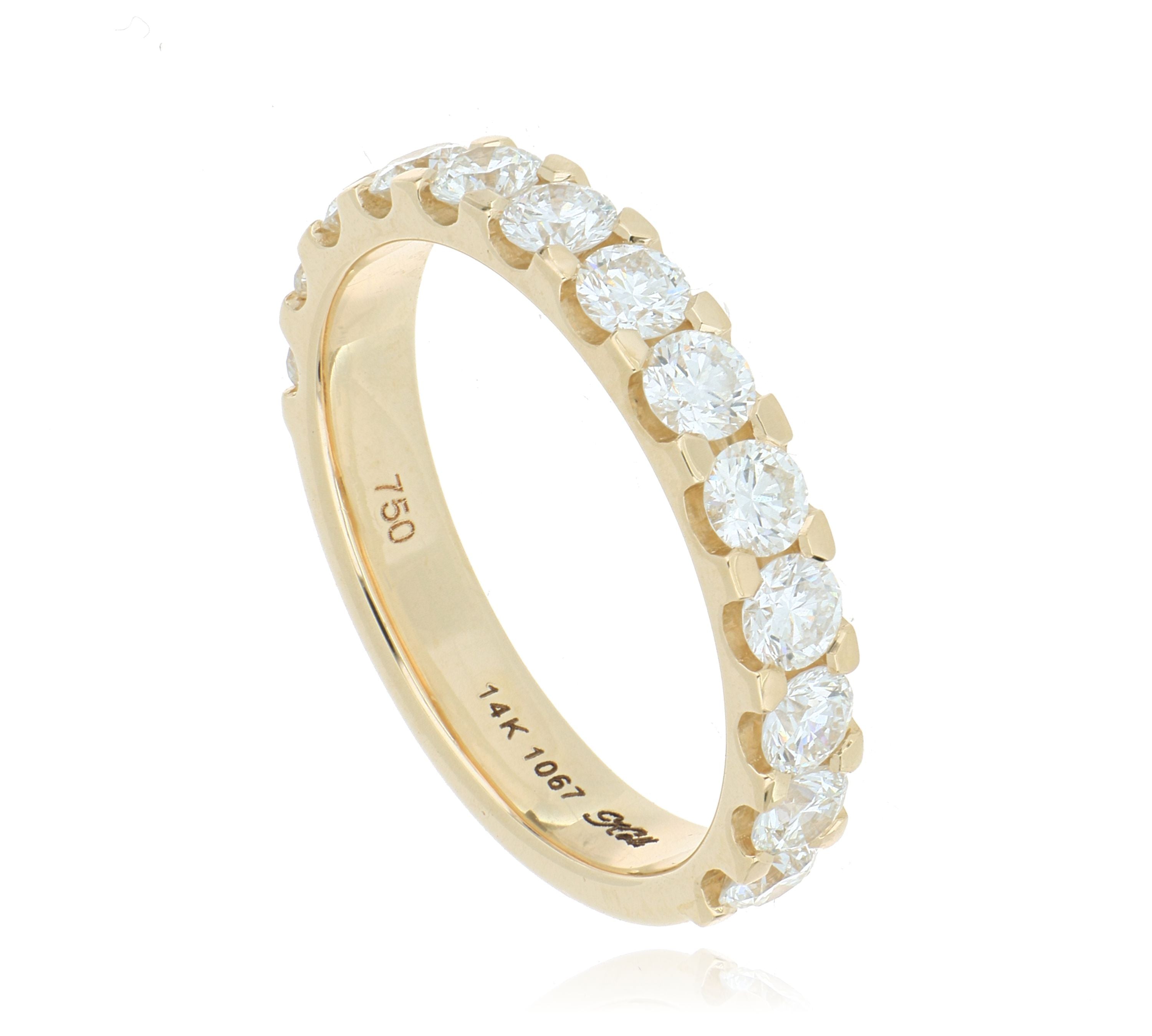 18k Yellow Gold Diamond Wedding Band