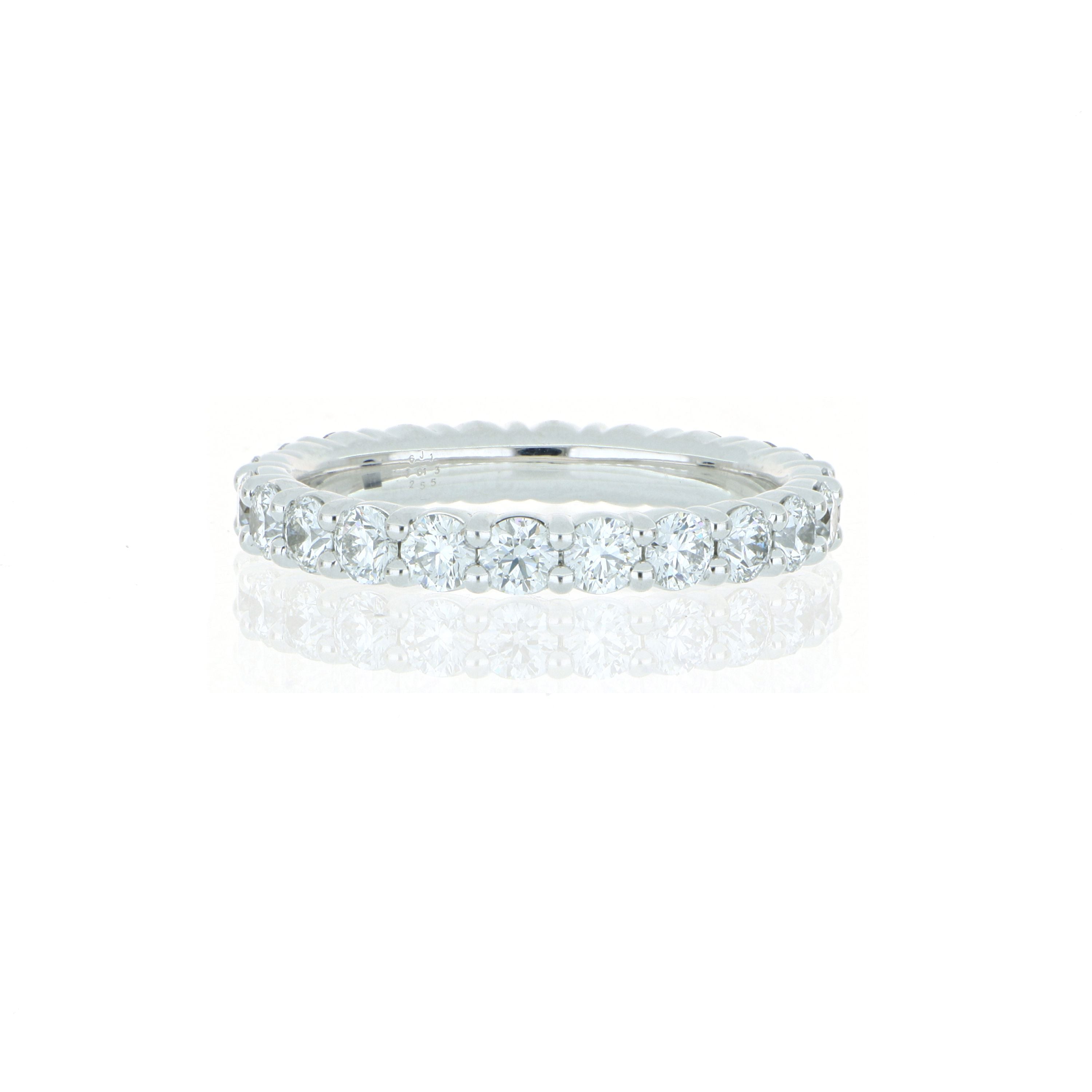 Platinum Hearts on Fire Diamond Eternity Wedding Band