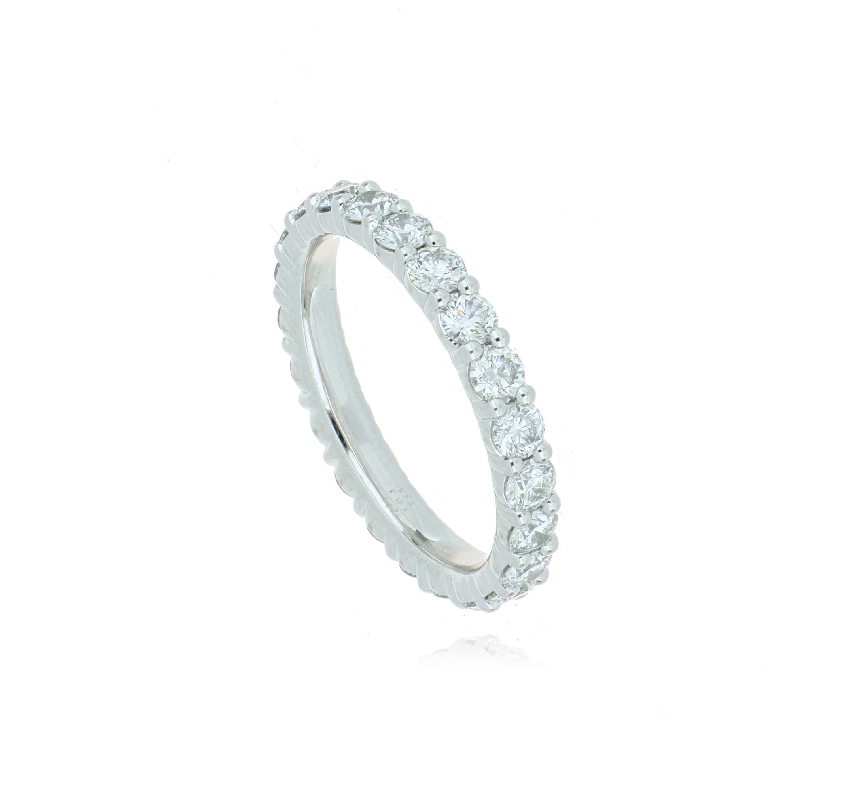 Platinum Hearts on Fire Diamond Eternity Wedding Band