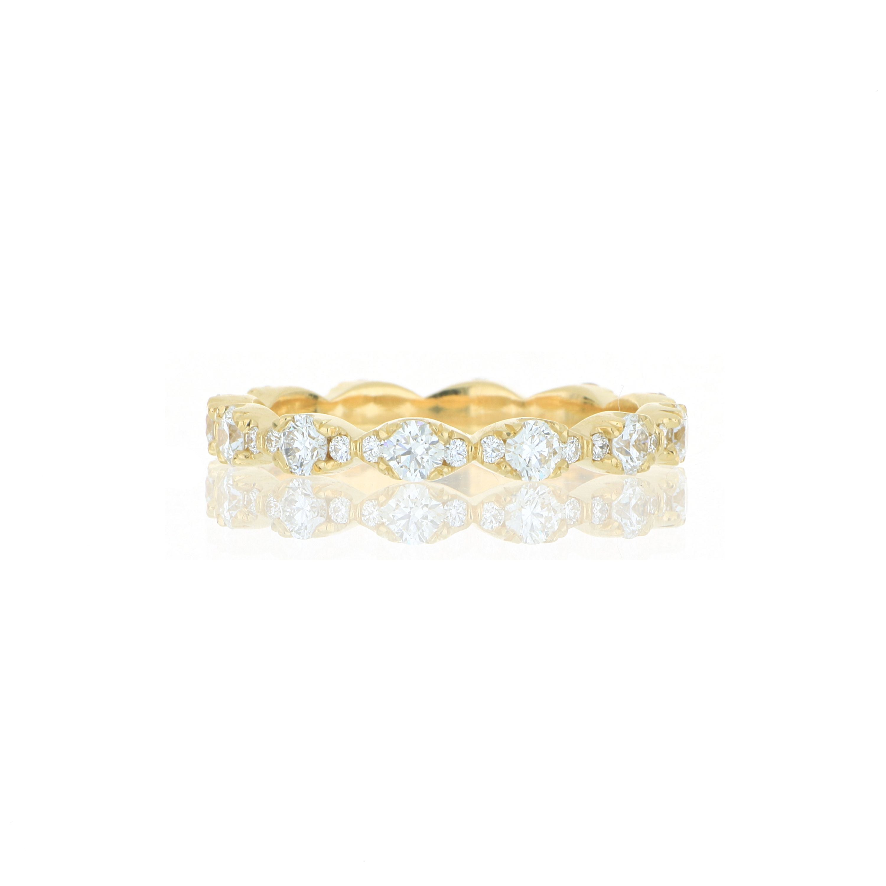 18k Yellow Gold Diamond Eternity Wedding Band