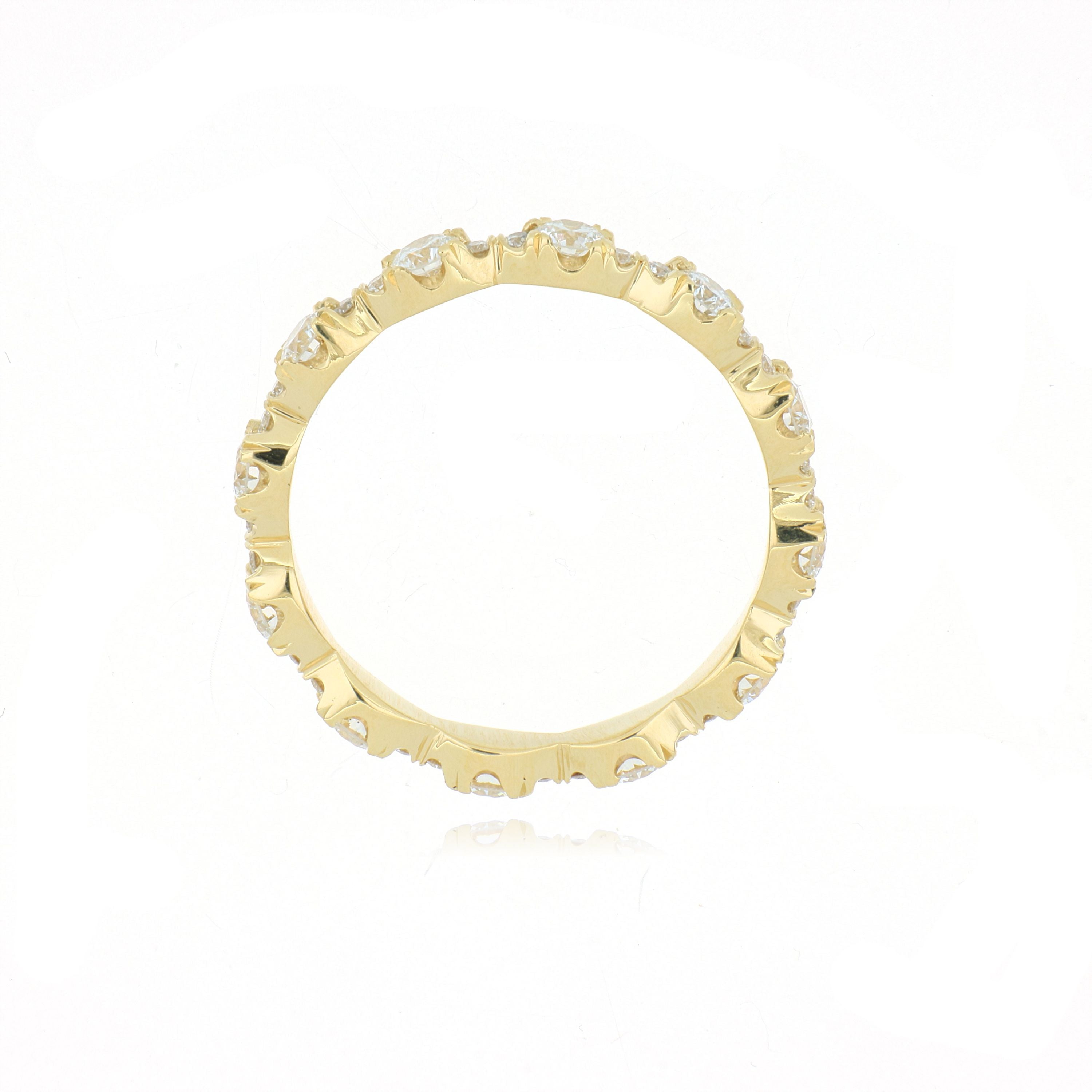 18k Yellow Gold Diamond Eternity Wedding Band