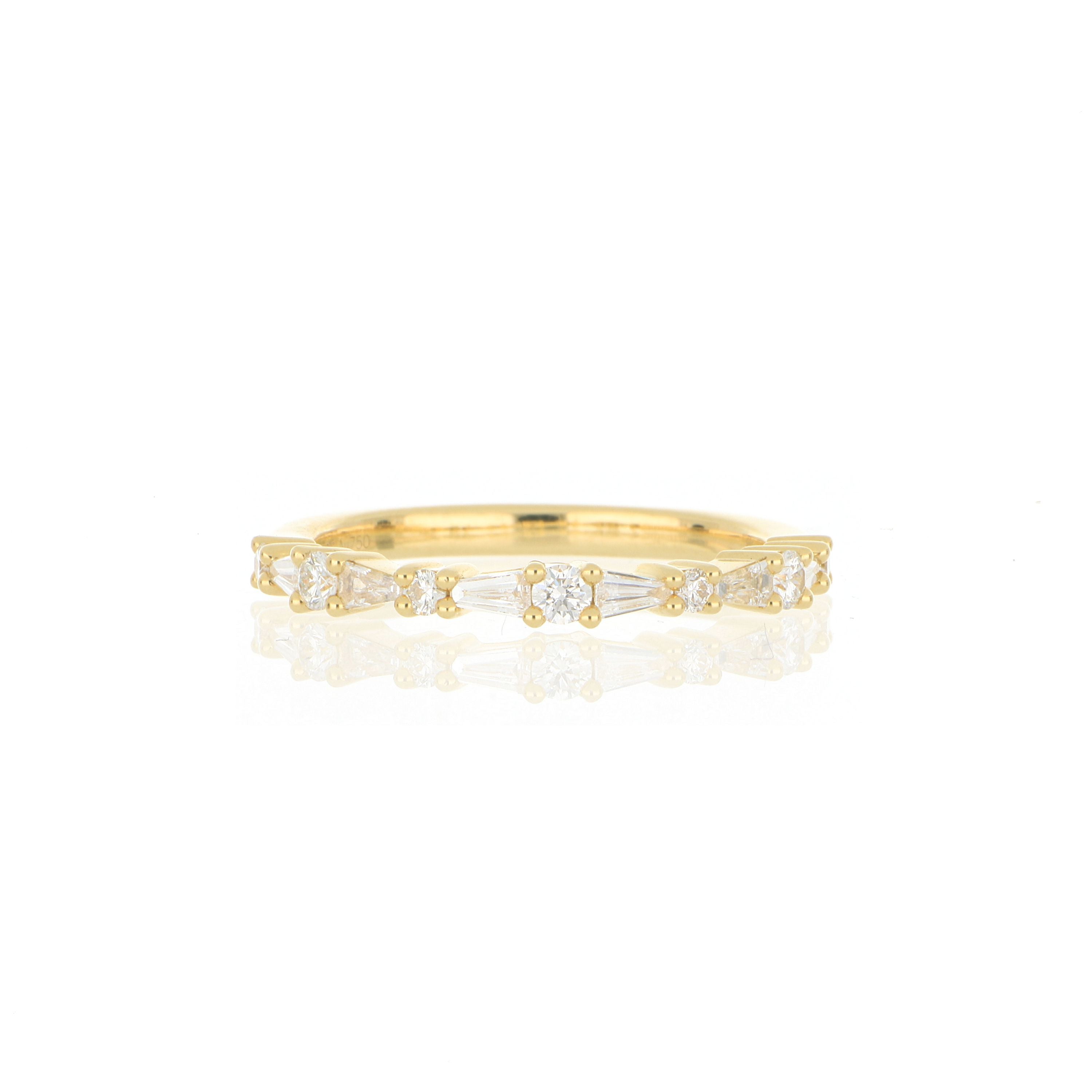 18k Yellow Gold Diamond Wedding Band