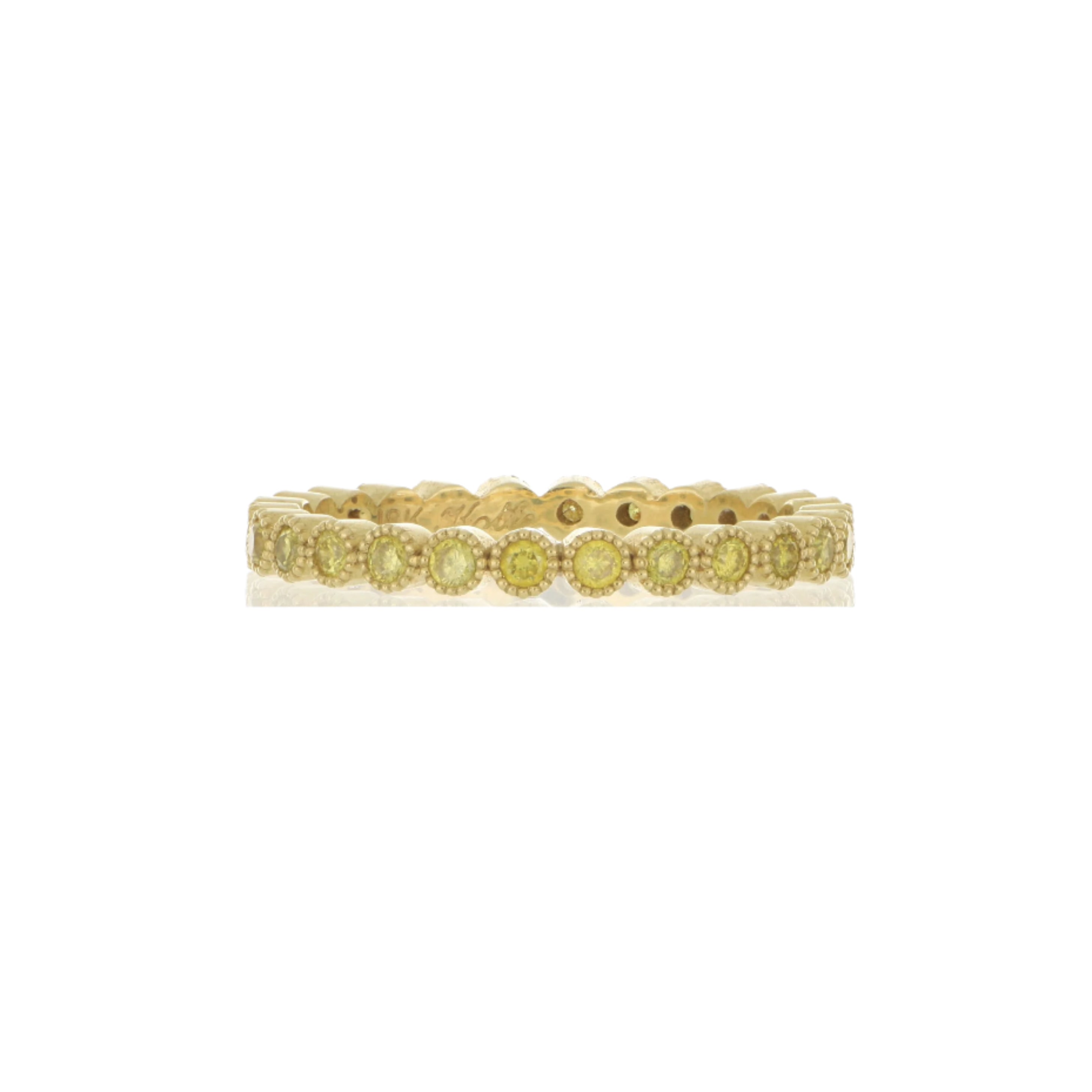 18k Yellow Gold Fancy Yellow Diamond Eternity Wedding Band