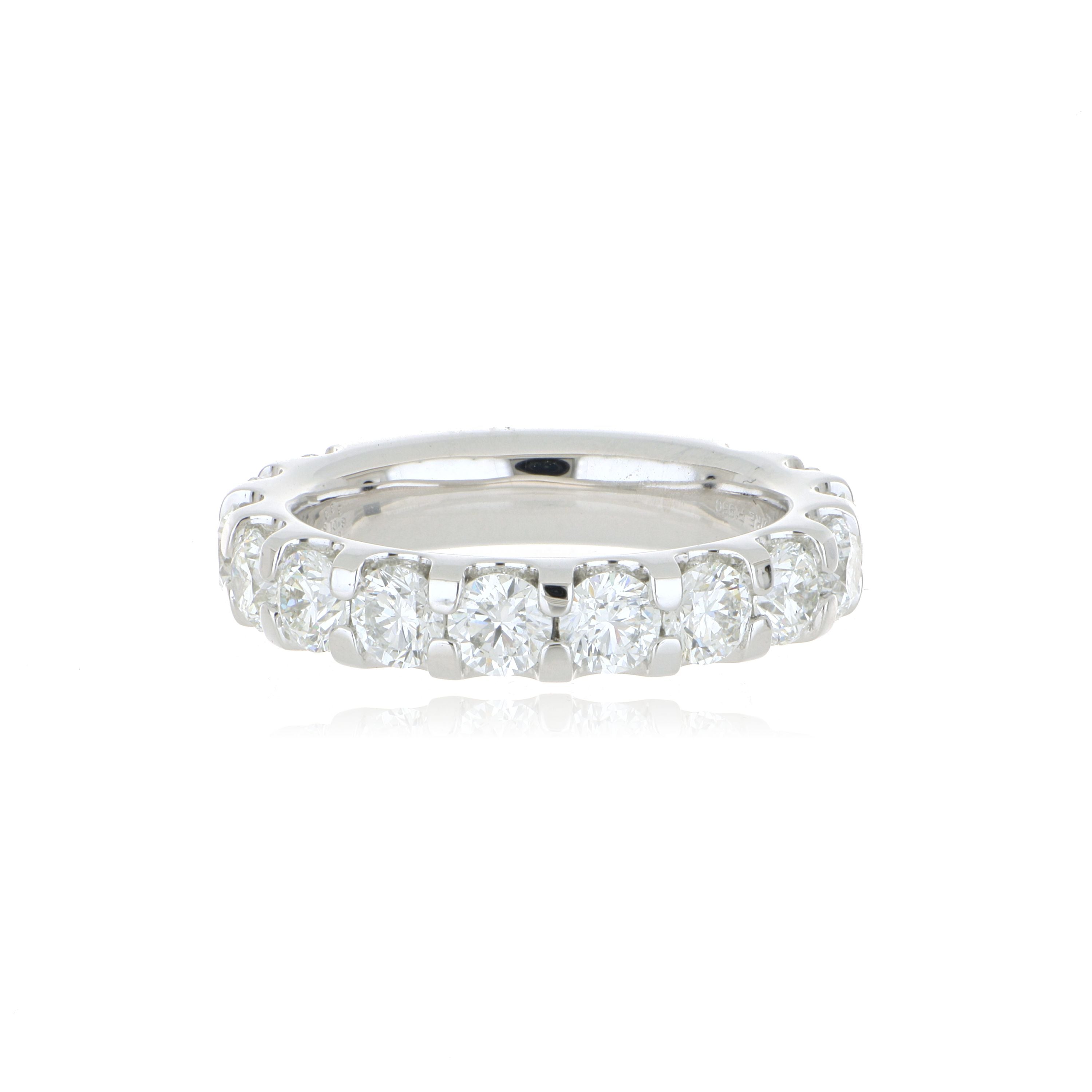 Platinum 3/4 Diamond Eternity Wedding Band