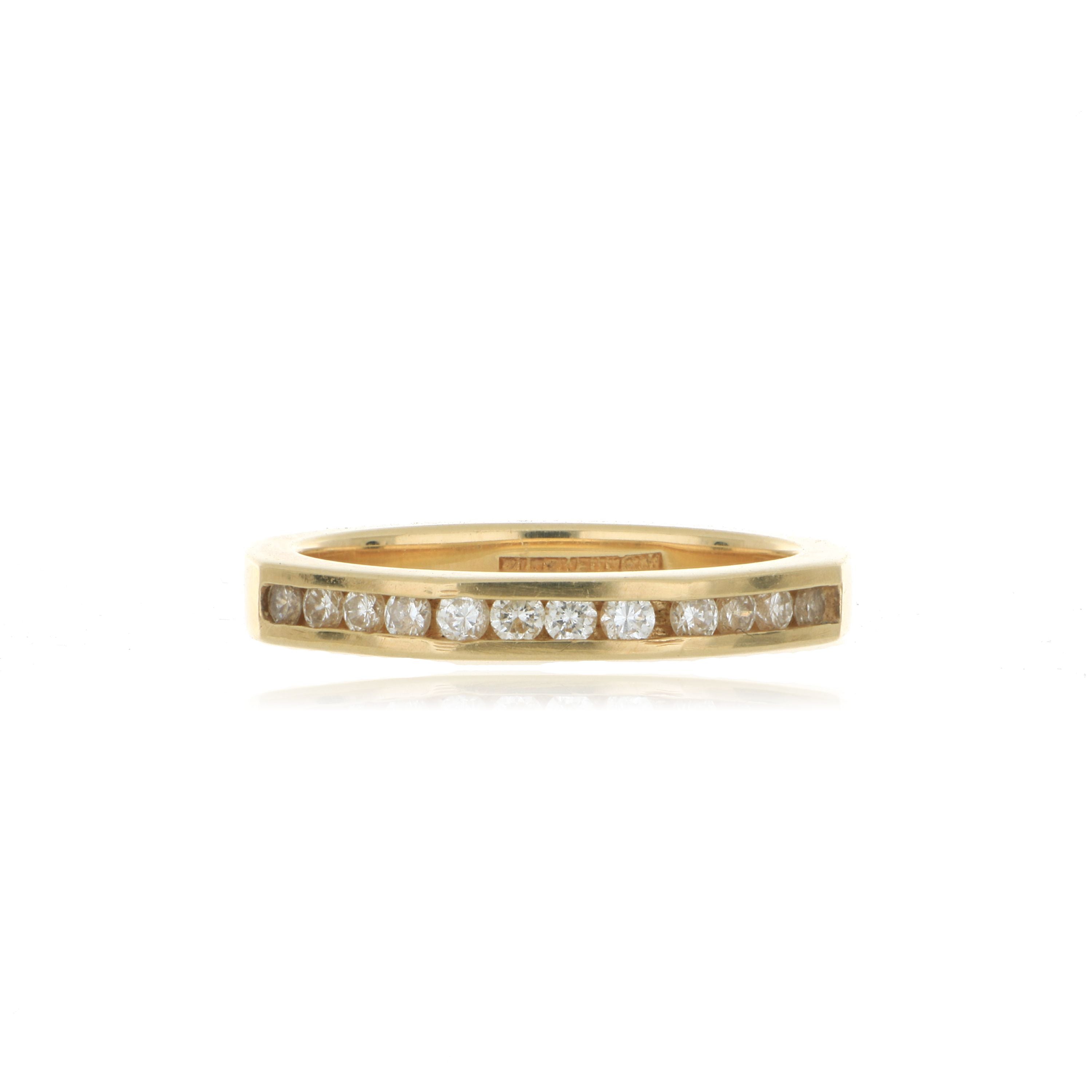 14k Yellow Gold 80s Diamond Wedding Band