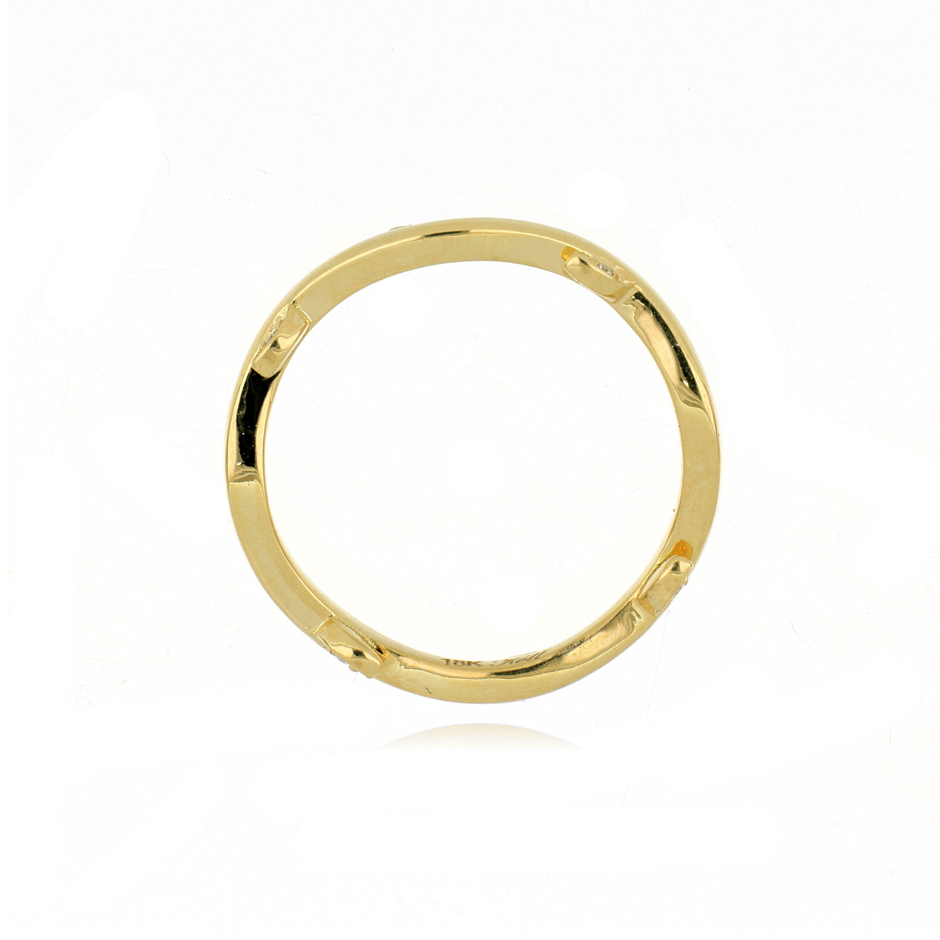 18k Yellow Gold Diamond Vine Ring