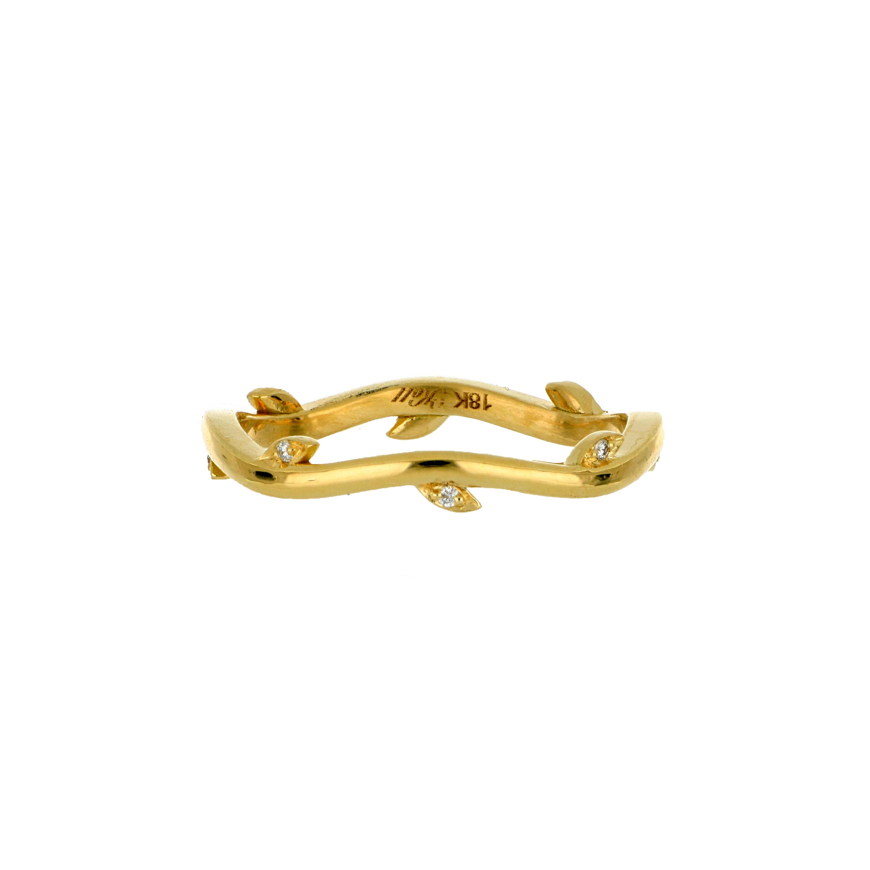 18k Yellow Gold Diamond Vine Ring