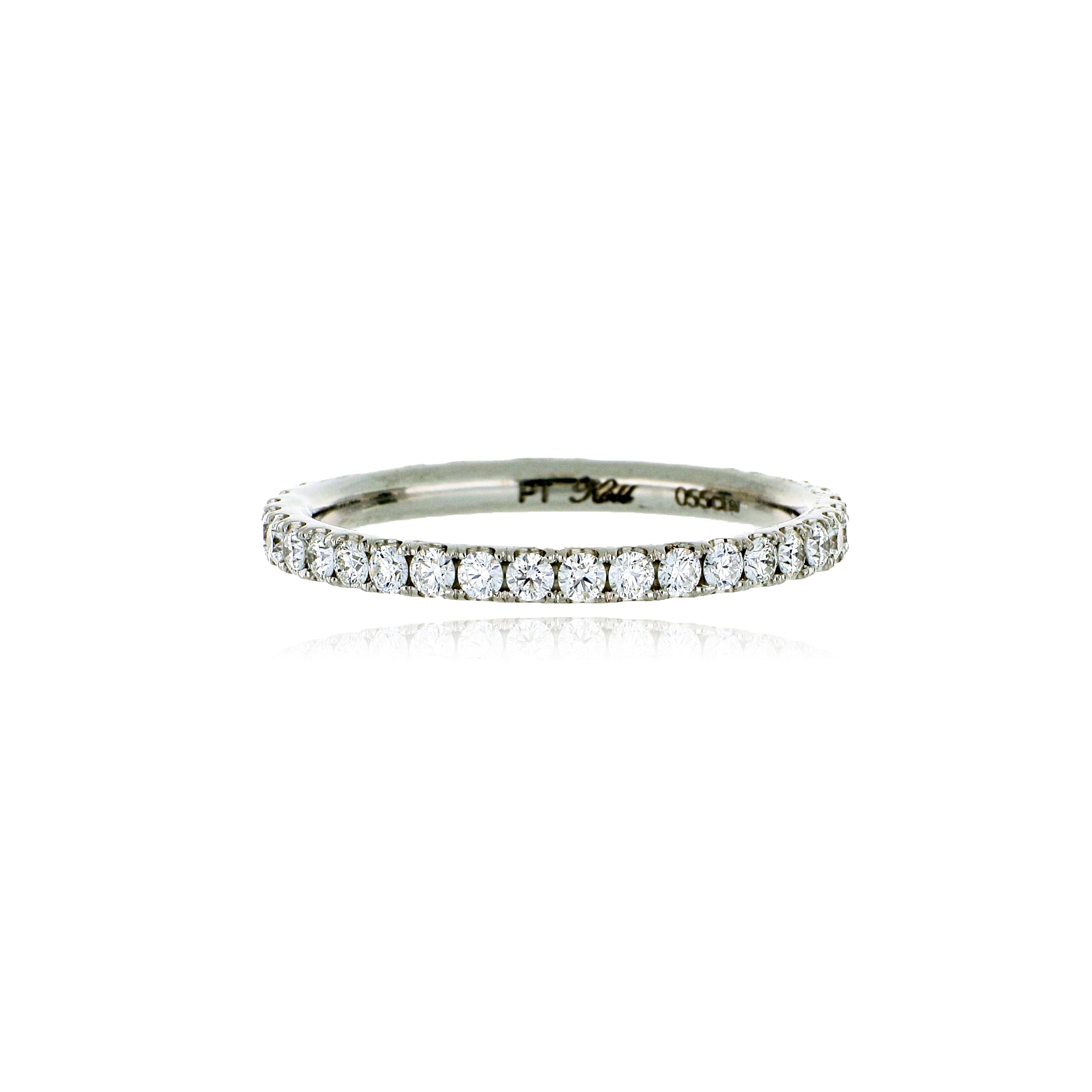 Platinum Diamond Eternity Wedding Band - Charles Koll Jewelers