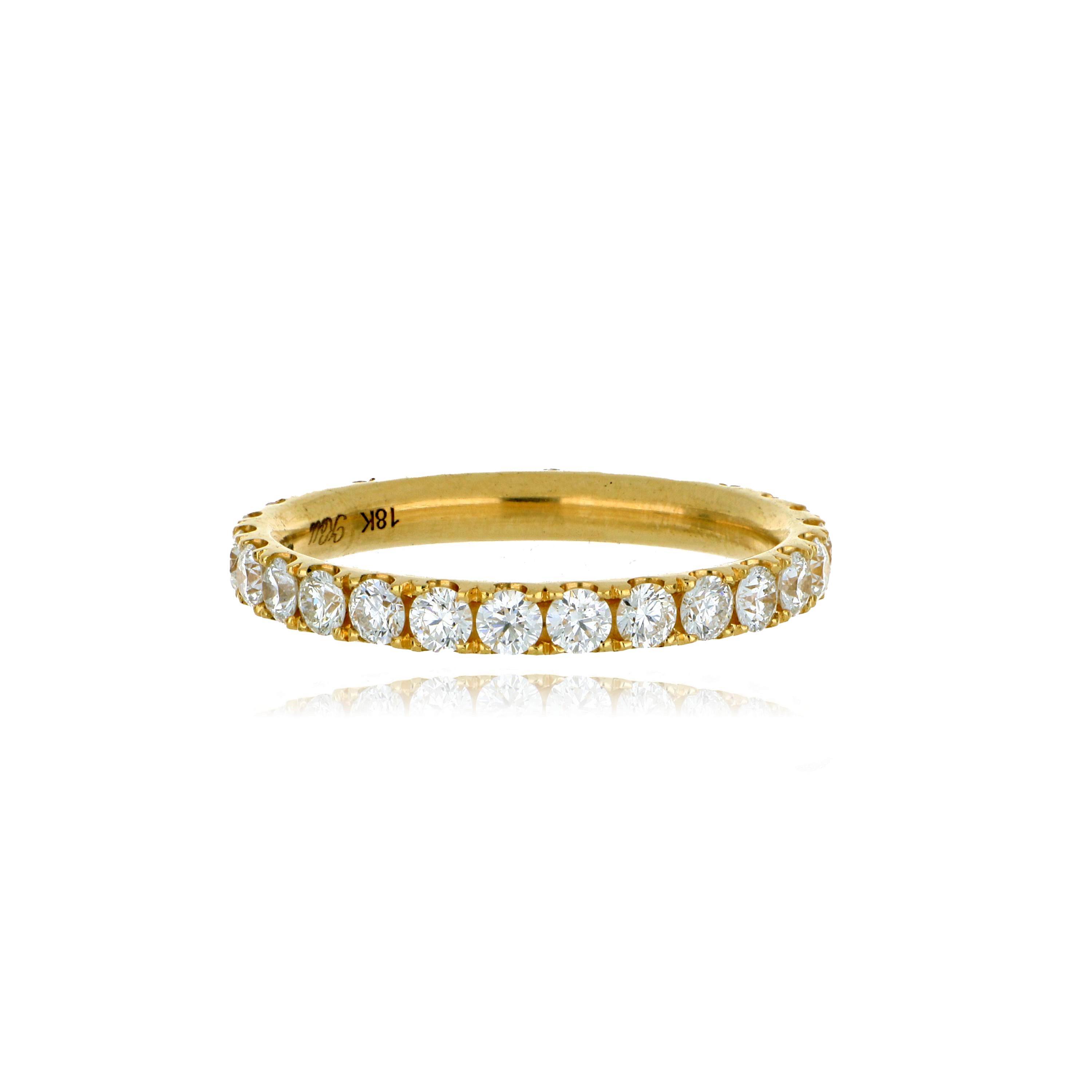 18k Yellow Gold Diamond Eternity Wedding Band