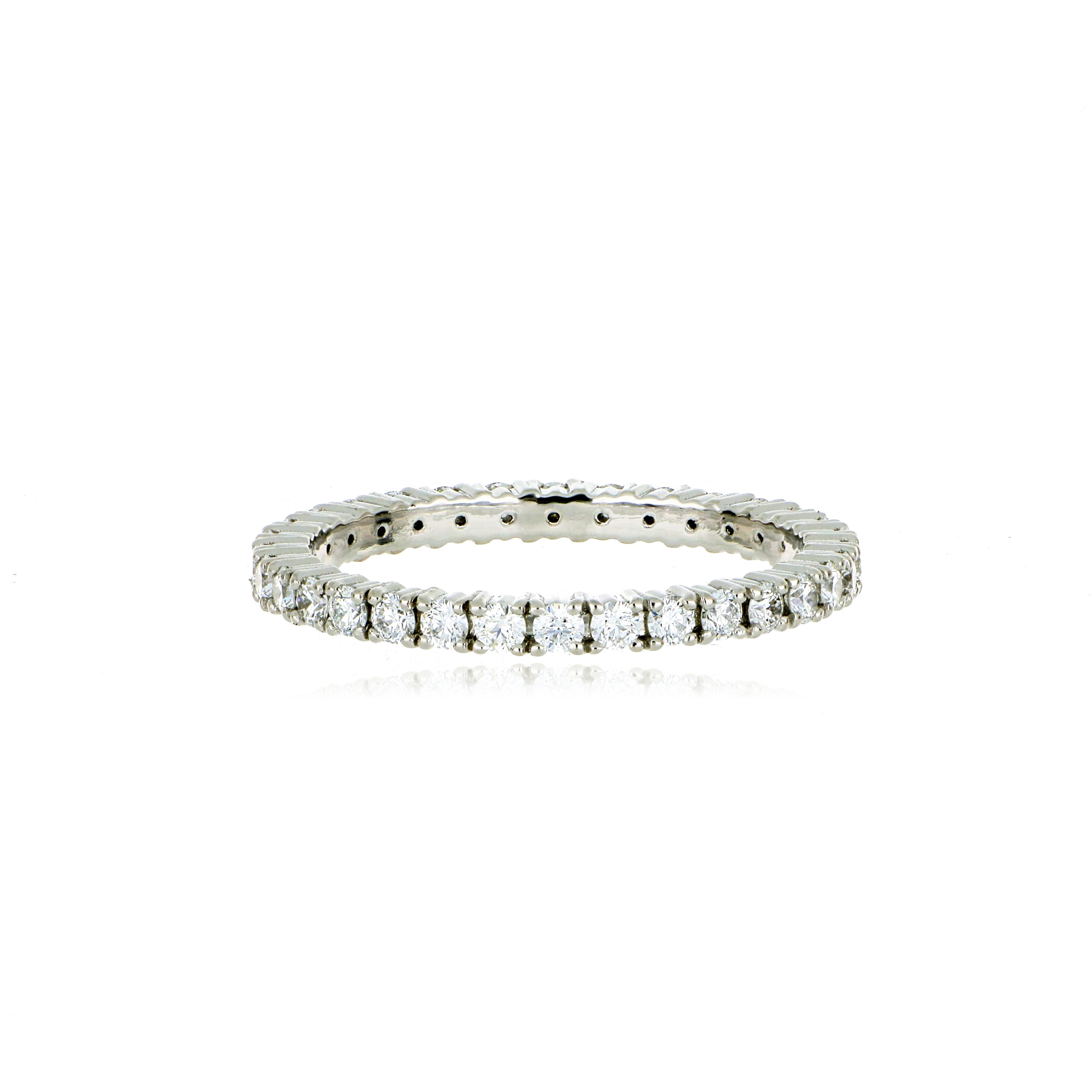 Platinum Diamond Eternity Wedding Band - Charles Koll Jewelers
