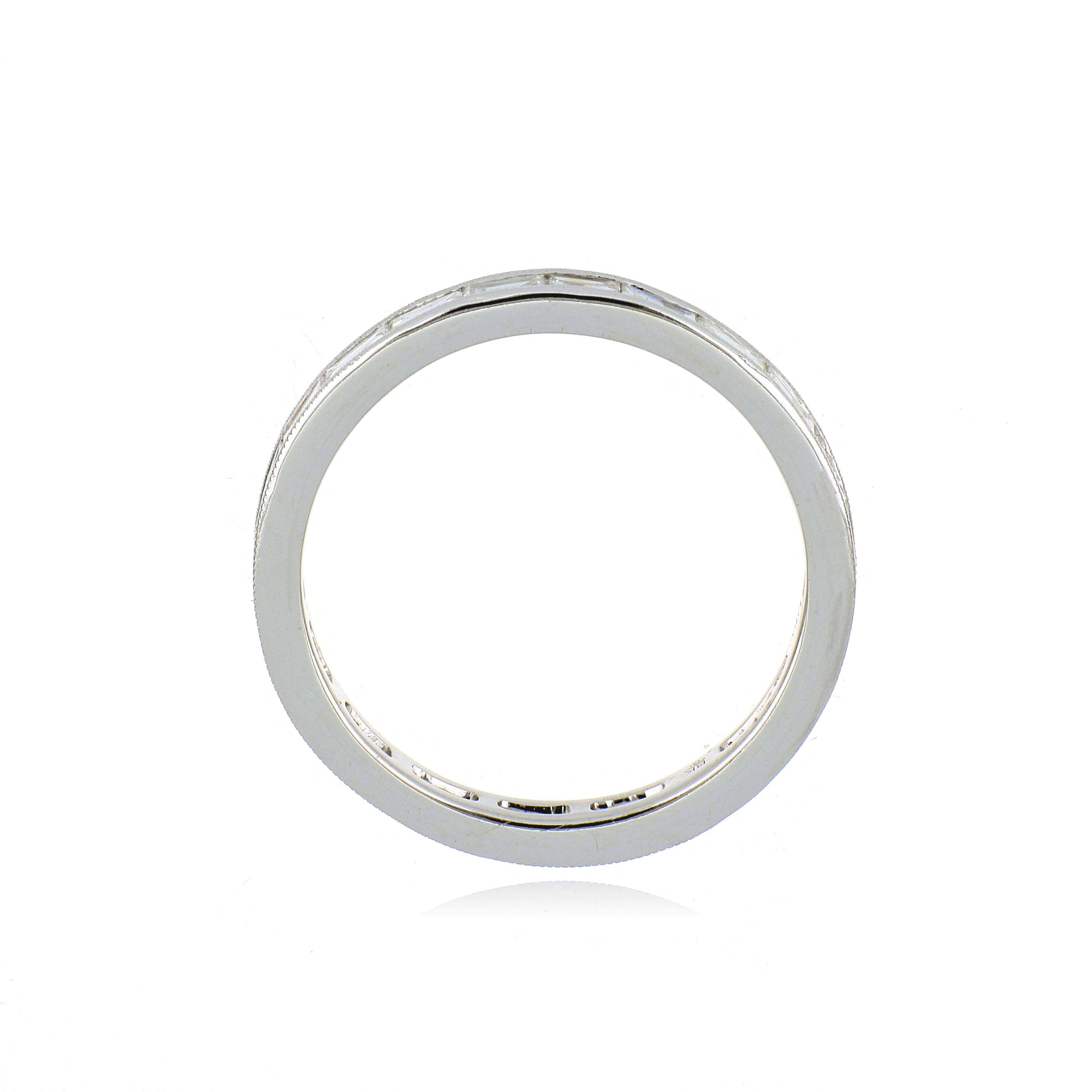 18k White Gold Diamond Wedding Band - Charles Koll Jewelers