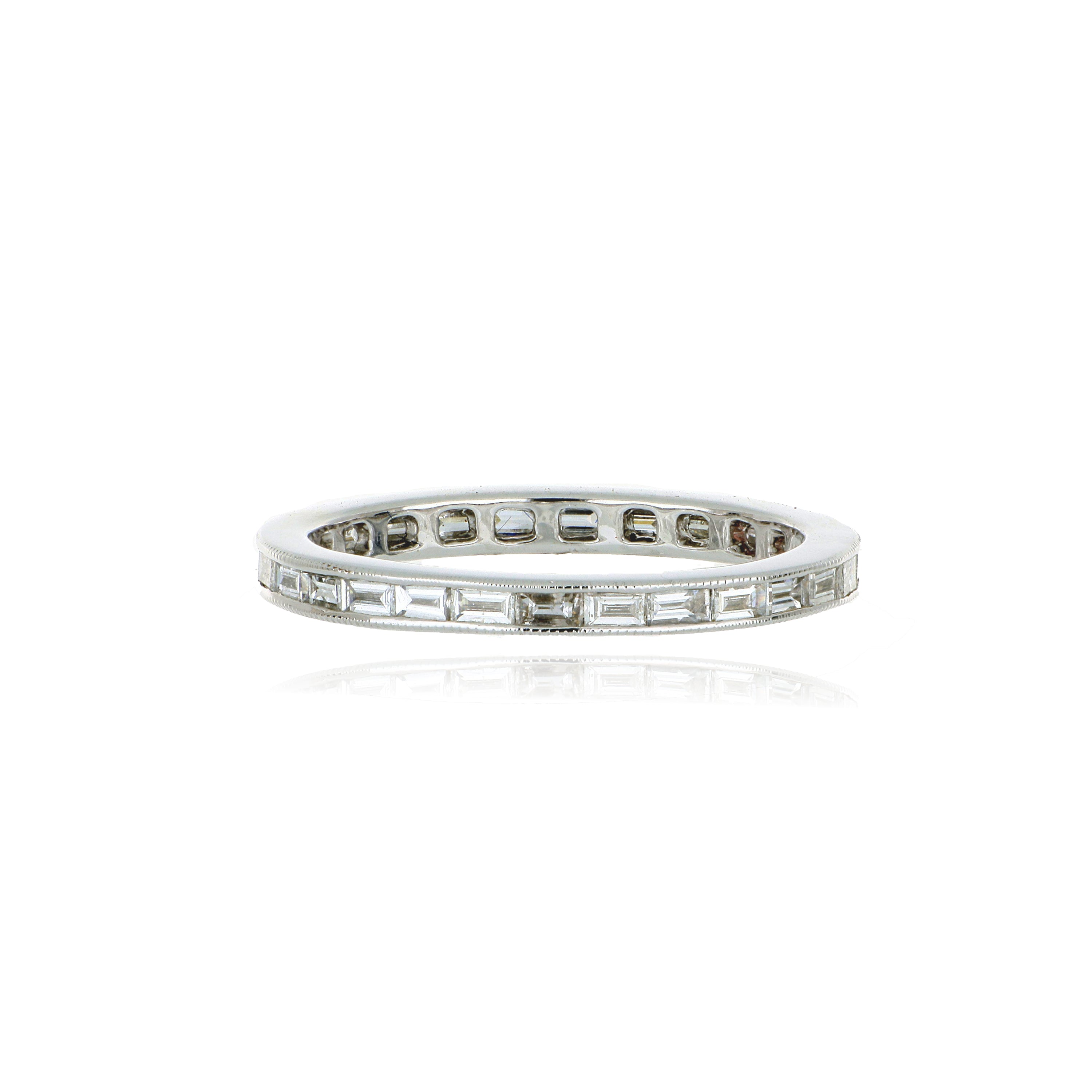 18k White Gold Diamond Wedding Band - Charles Koll Jewelers