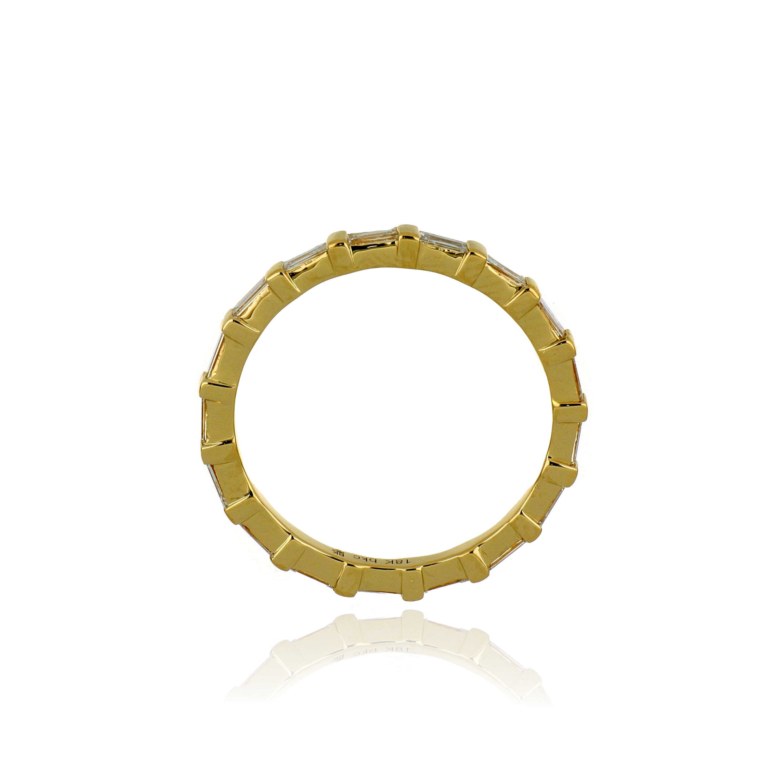 18k Yellow Gold Diamond Wedding Band - Charles Koll Jewelers