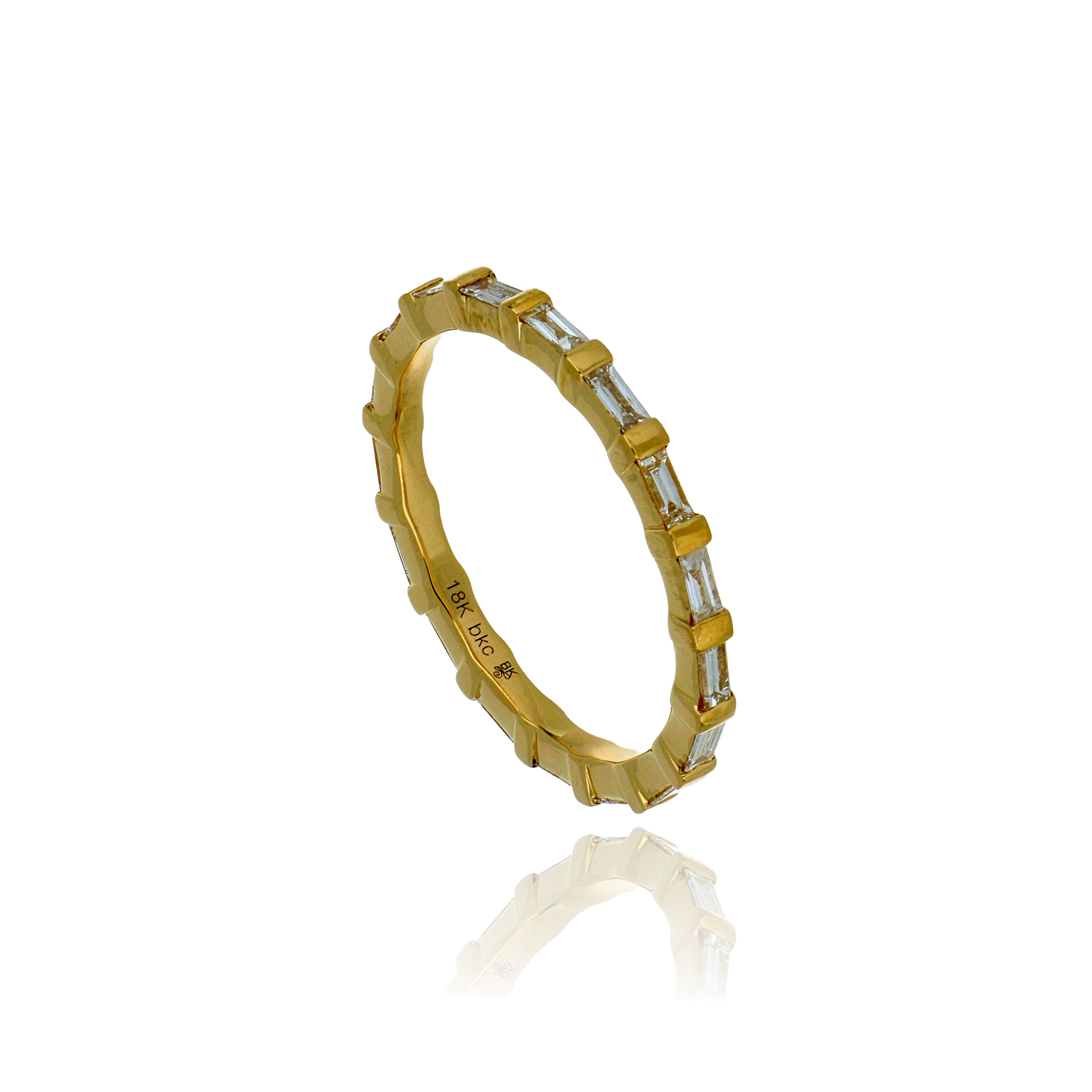 18k Yellow Gold Diamond Wedding Band - Charles Koll Jewelers