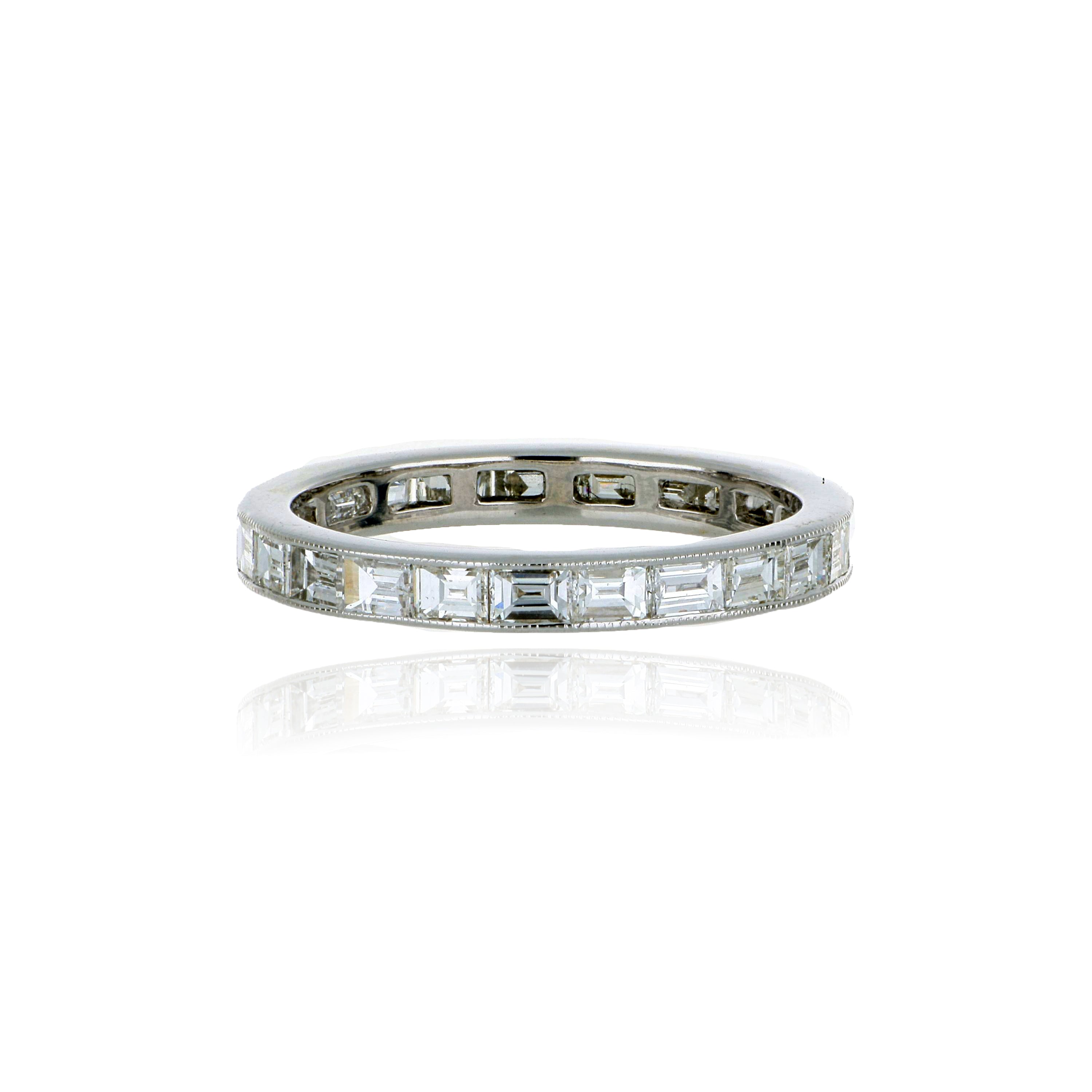18k White Gold Diamond Eternity Wedding Band - Charles Koll Jewelers