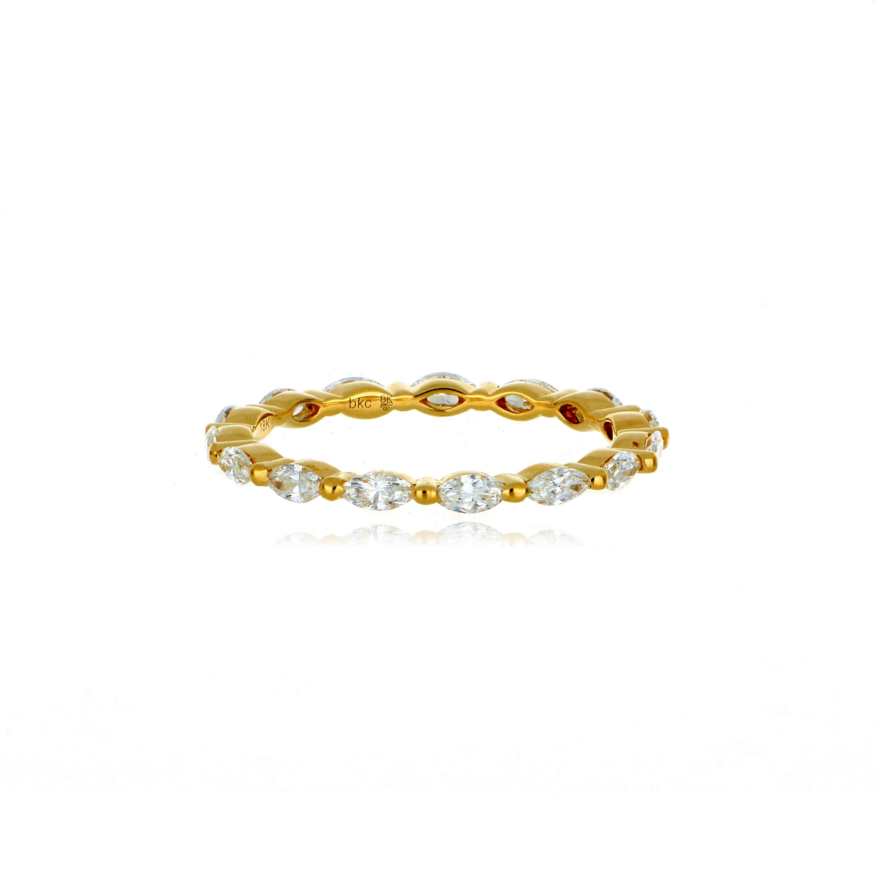 18k Yellow Gold Diamond Eternity Wedding Band