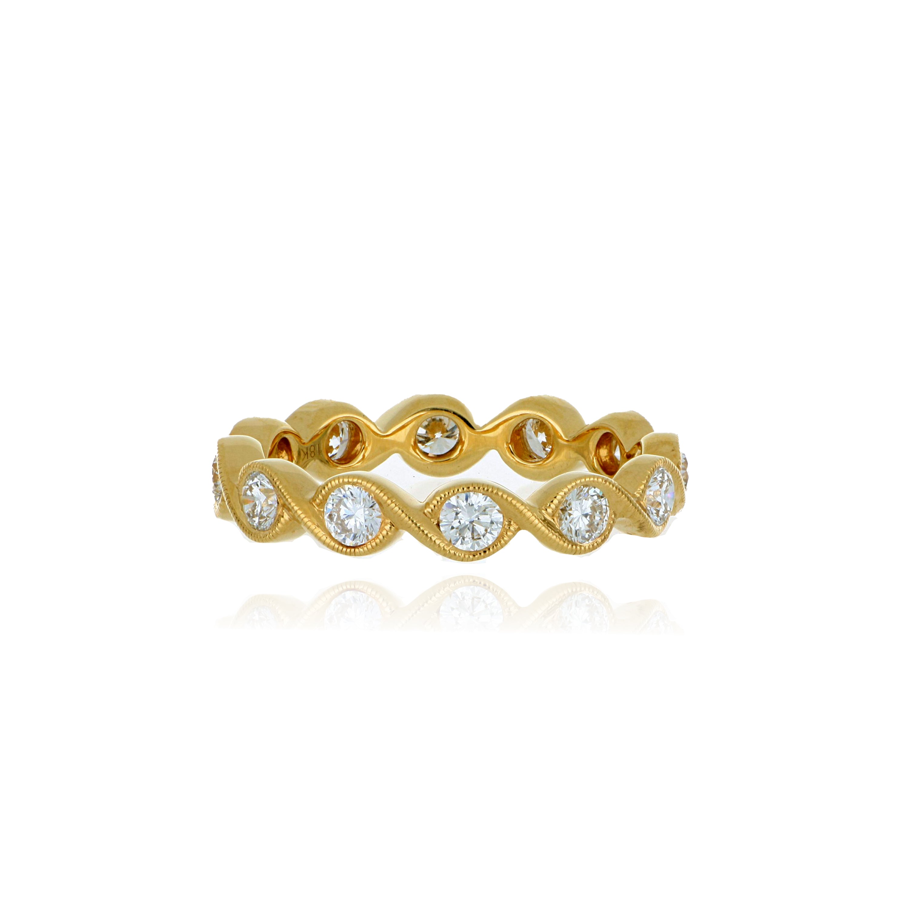 18k Yellow Gold Diamond Wedding Band
