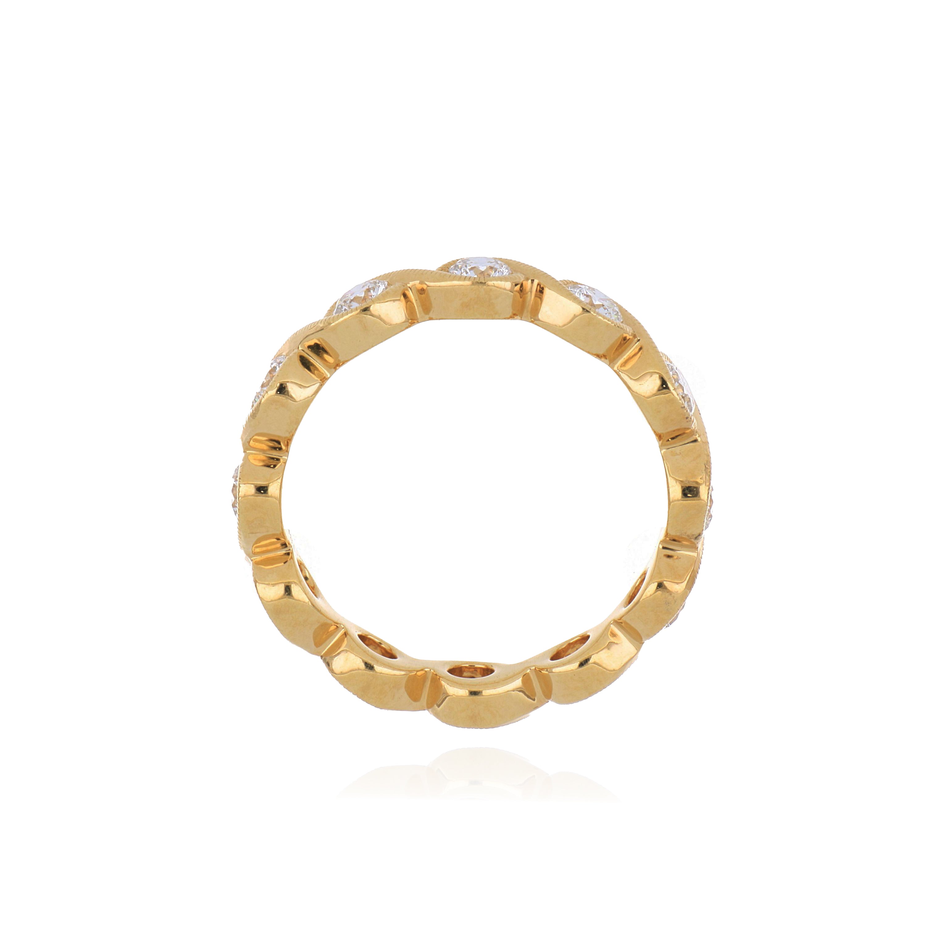 18k Yellow Gold Diamond Wedding Band