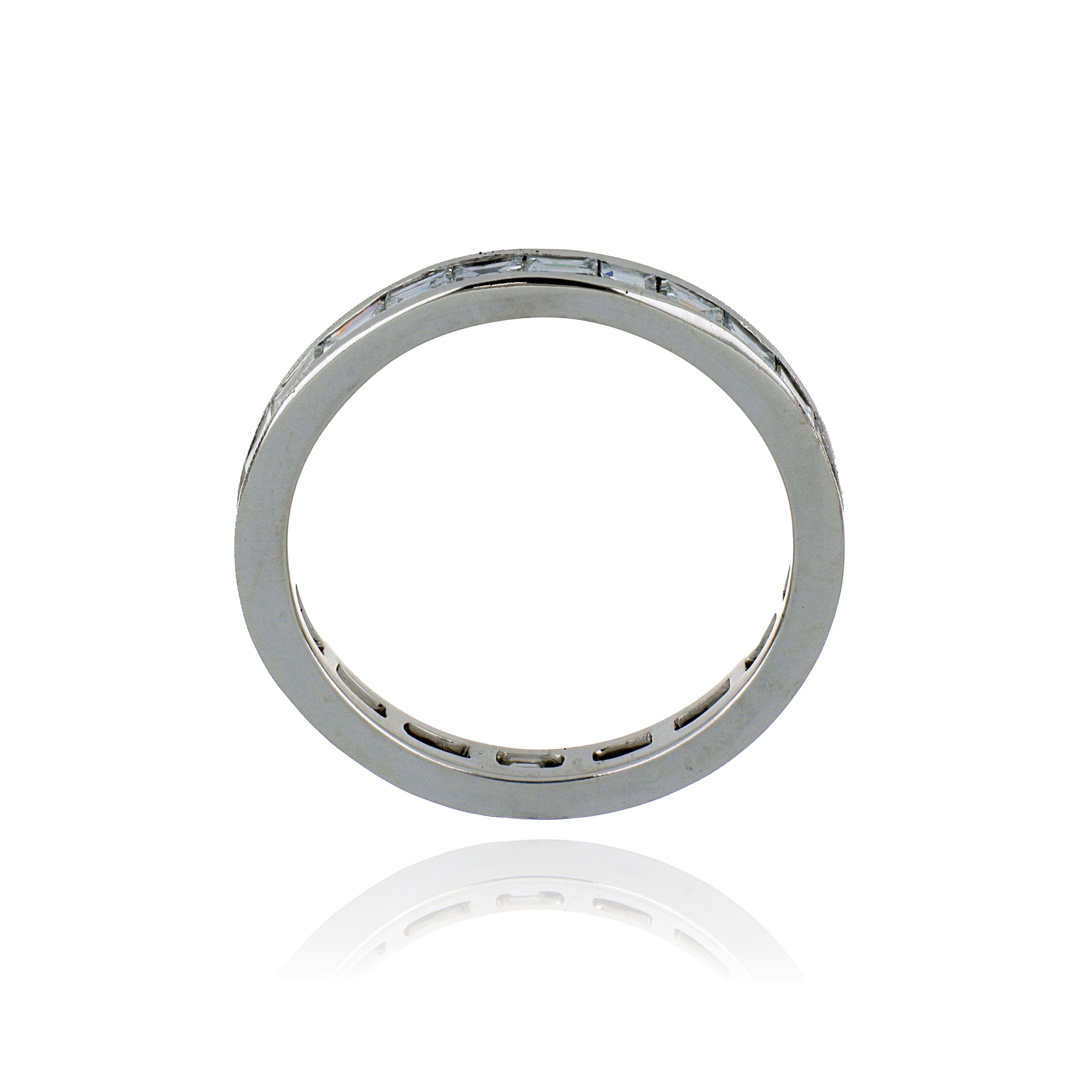 18k White Gold Diamond Eternity Wedding Band - Charles Koll Jewelers