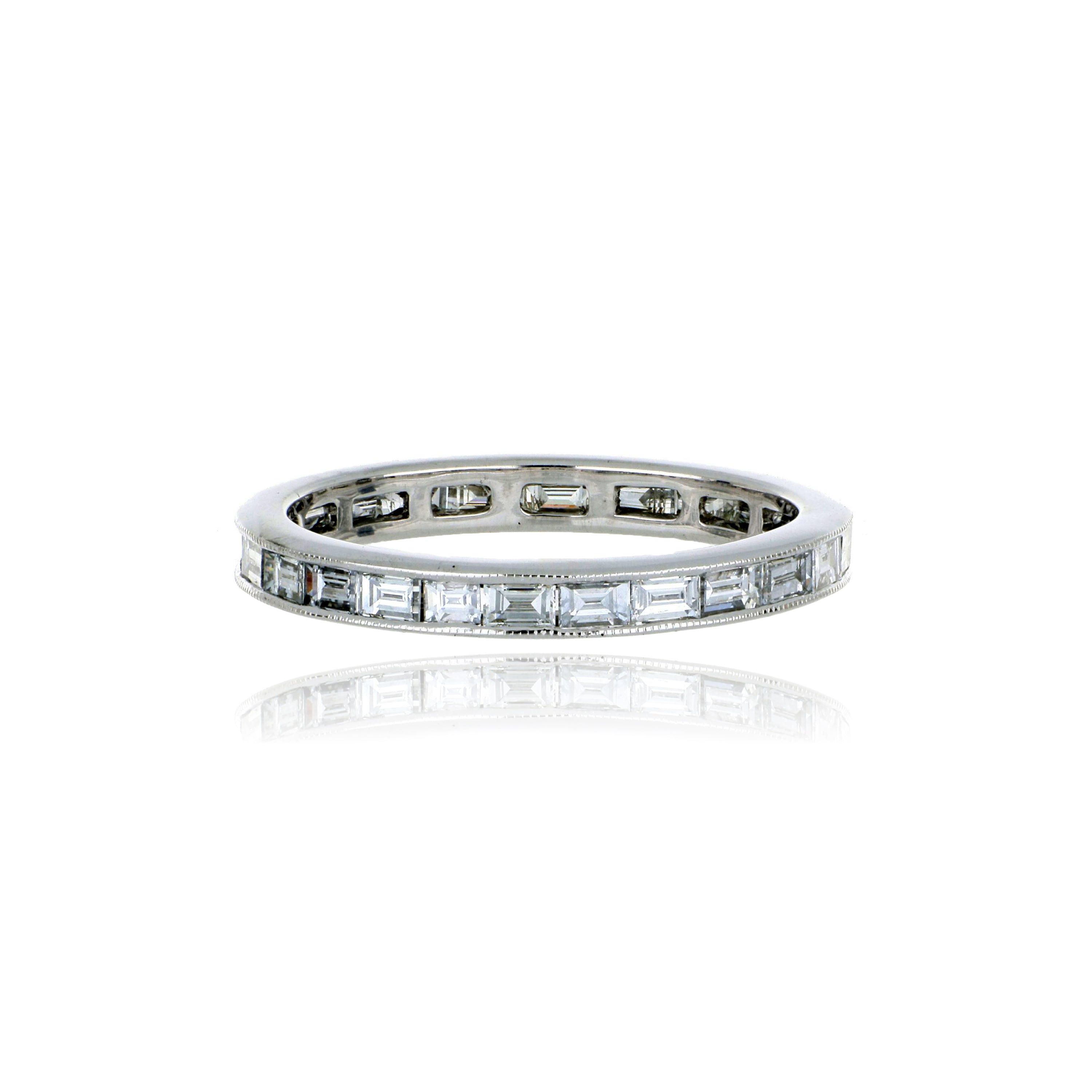 18k White Gold Diamond Eternity Wedding Band - Charles Koll Jewelers
