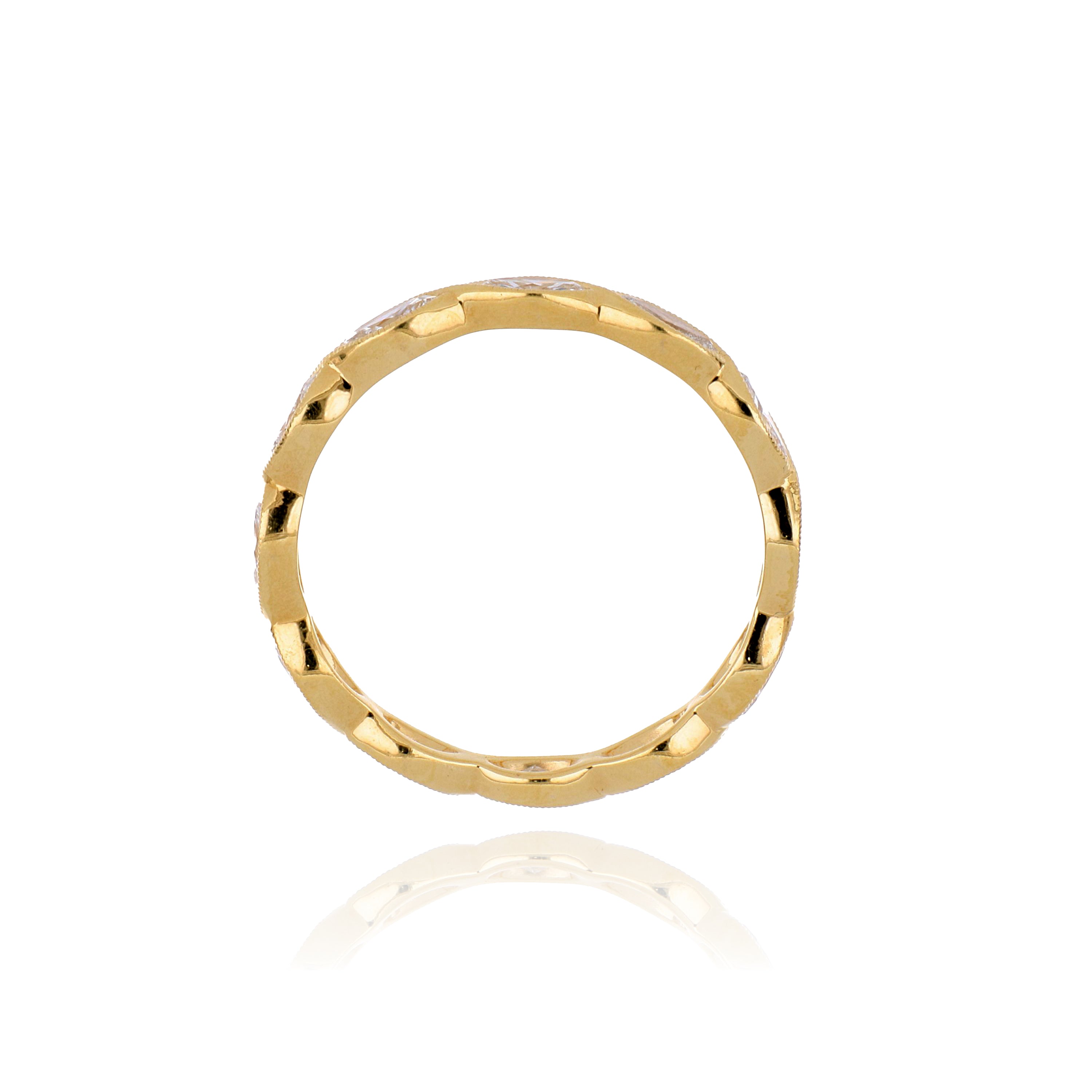 18k Yellow Gold Diamond Eternity Wedding Band