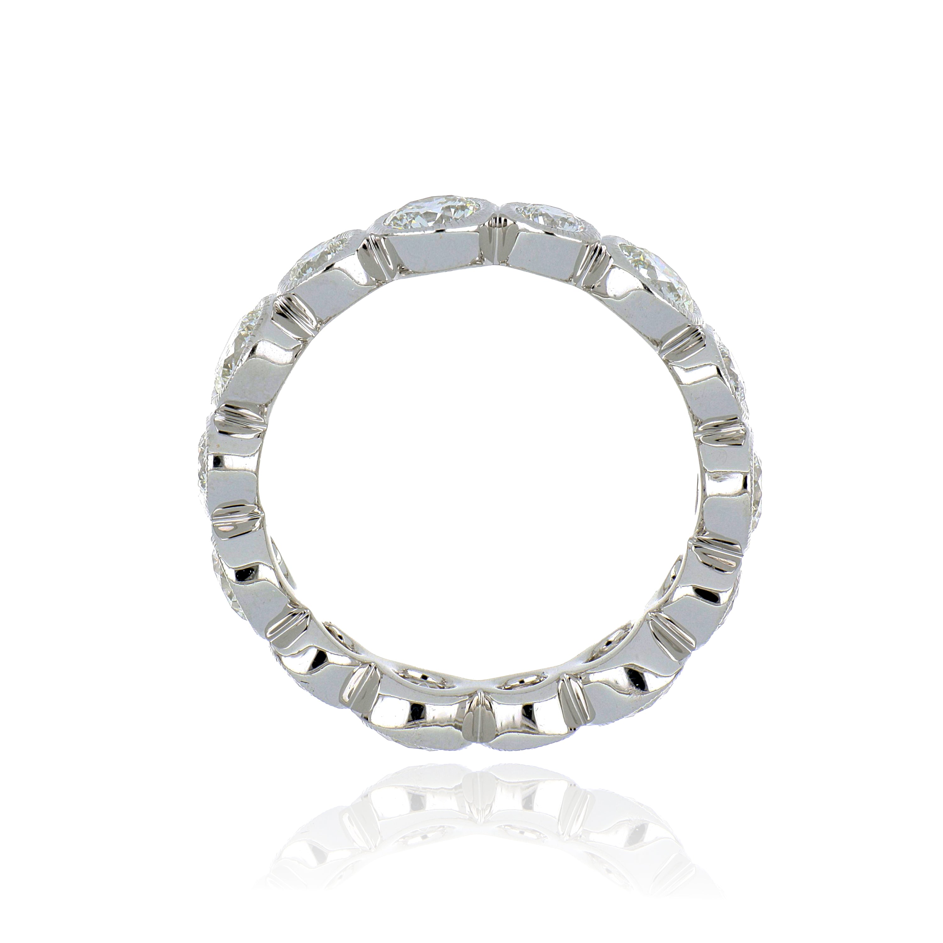 18k White Gold Diamond Eternity Wedding Band - Charles Koll Jewelers
