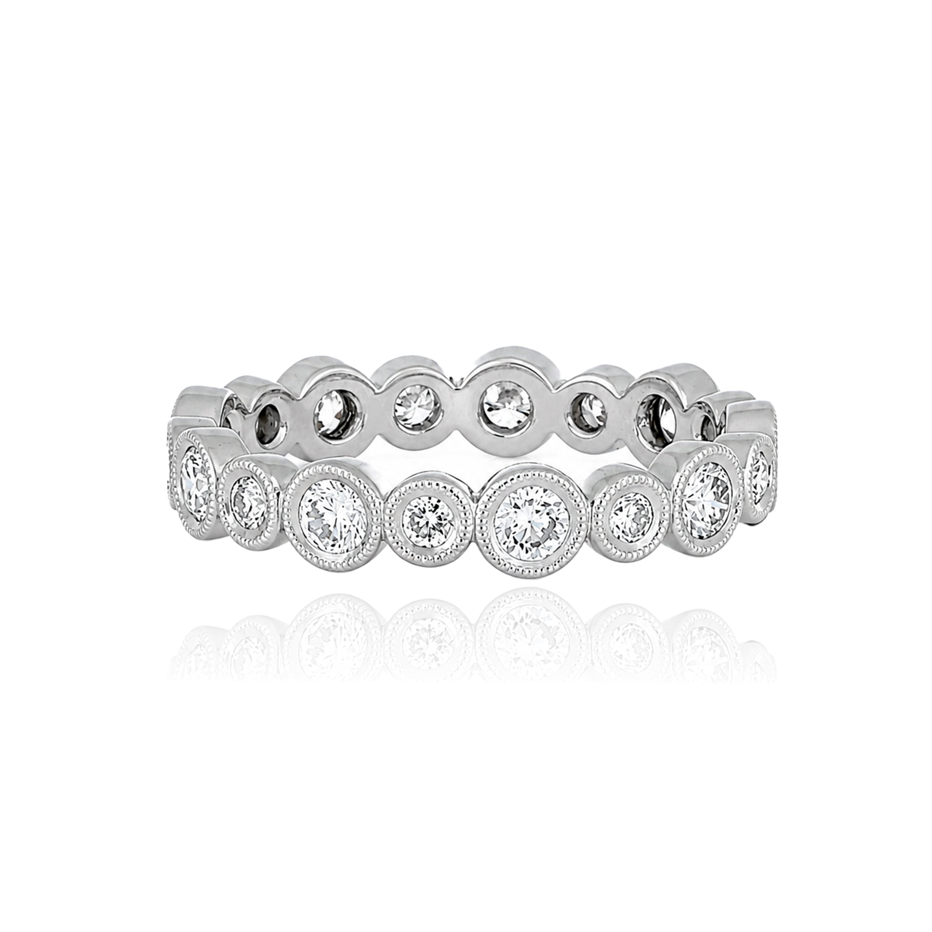 Platinum Diamond Eternity Wedding Band - Charles Koll Jewelers