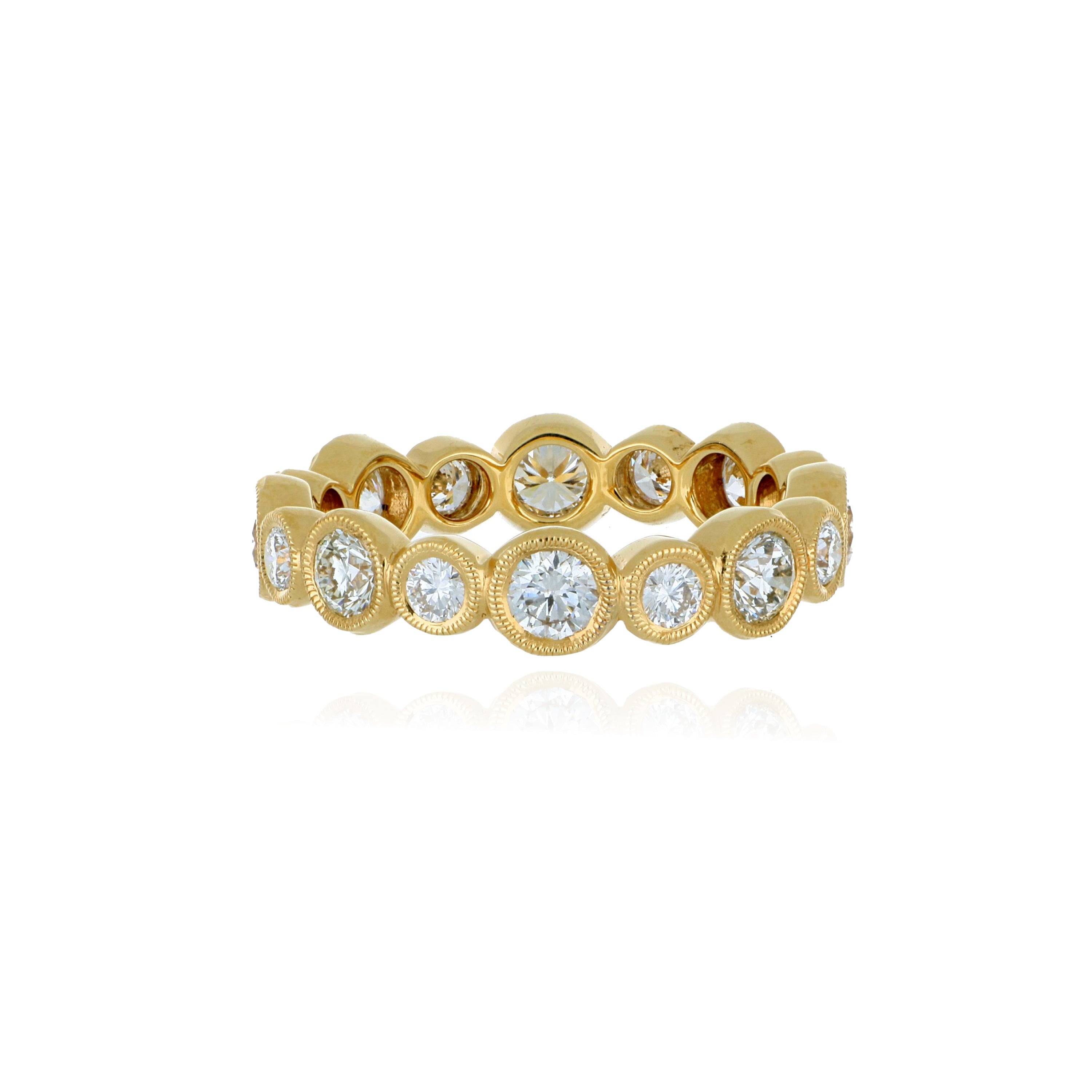 18k Yellow Gold Diamond Eternity Wedding Band