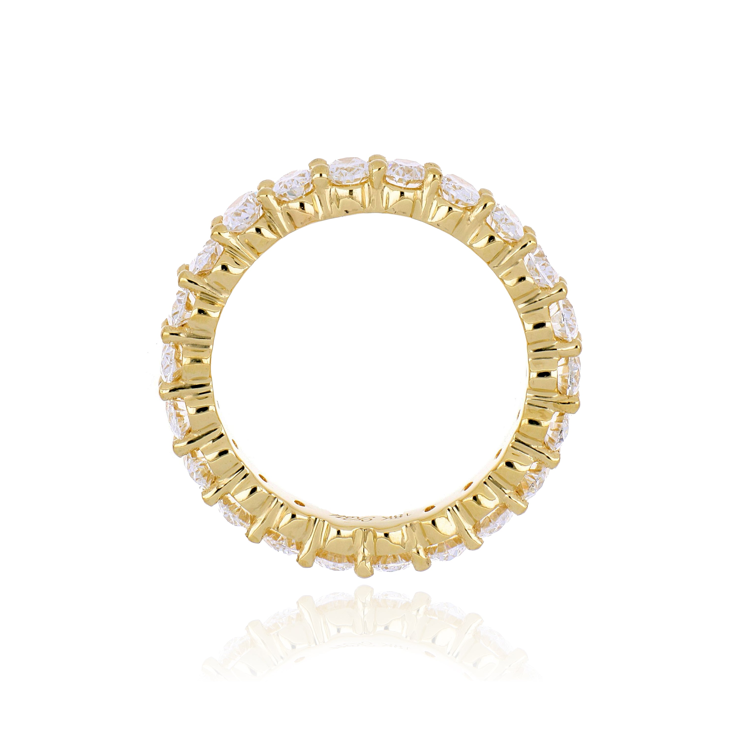 18k Yellow Gold Diamond Eternity Wedding Band