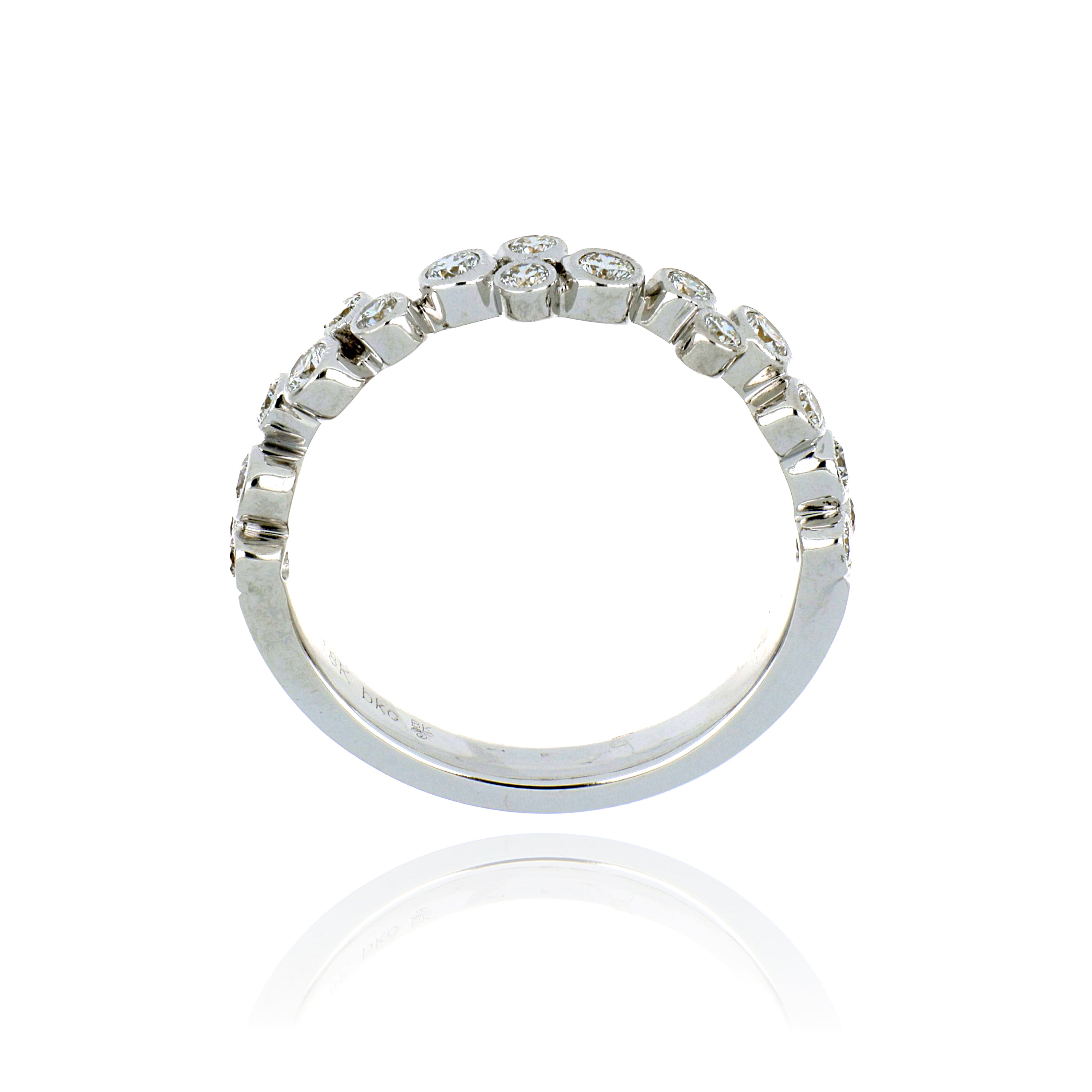 18k White Gold Diamond Cluster Ring - Charles Koll Jewelers