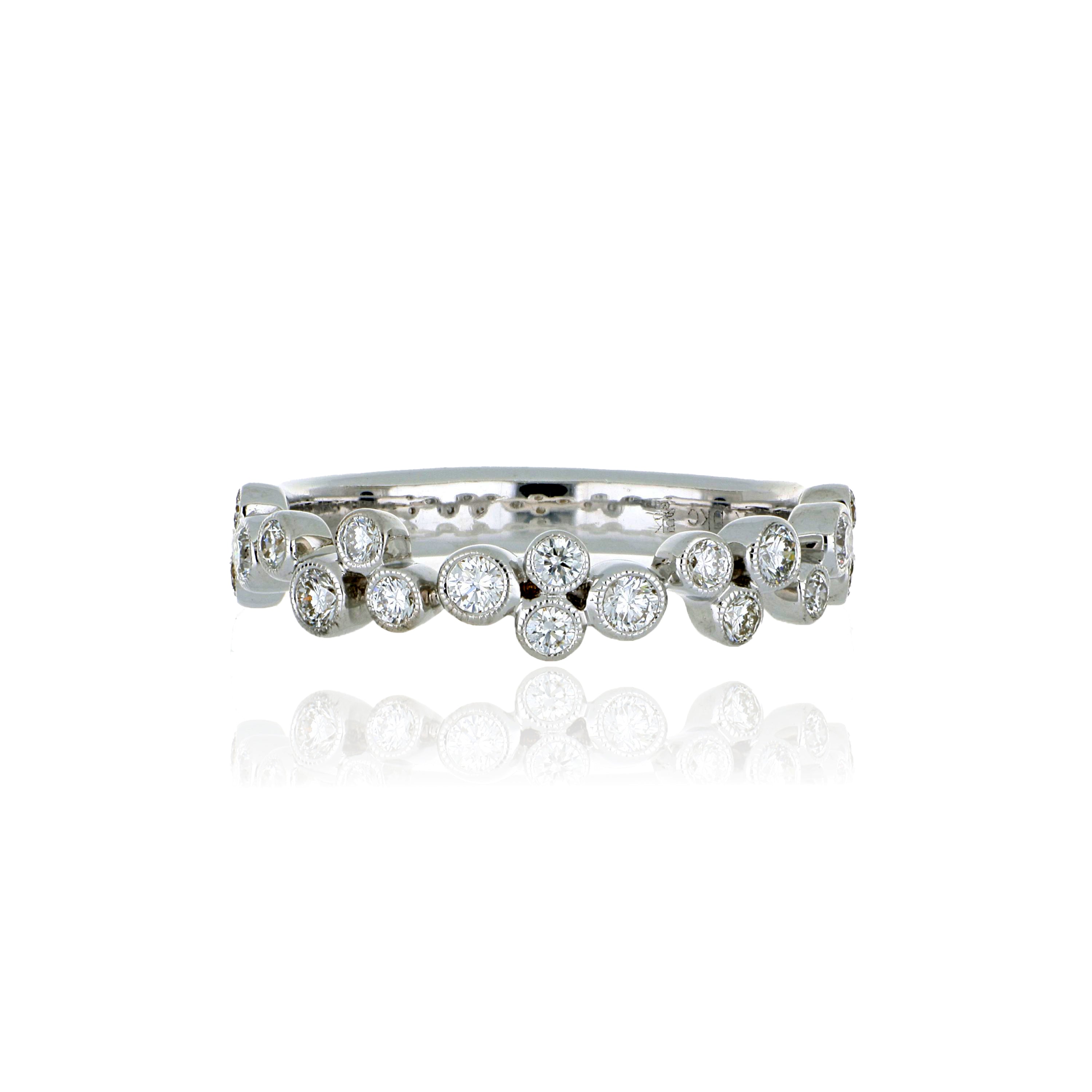 18k White Gold Diamond Cluster Ring - Charles Koll Jewelers