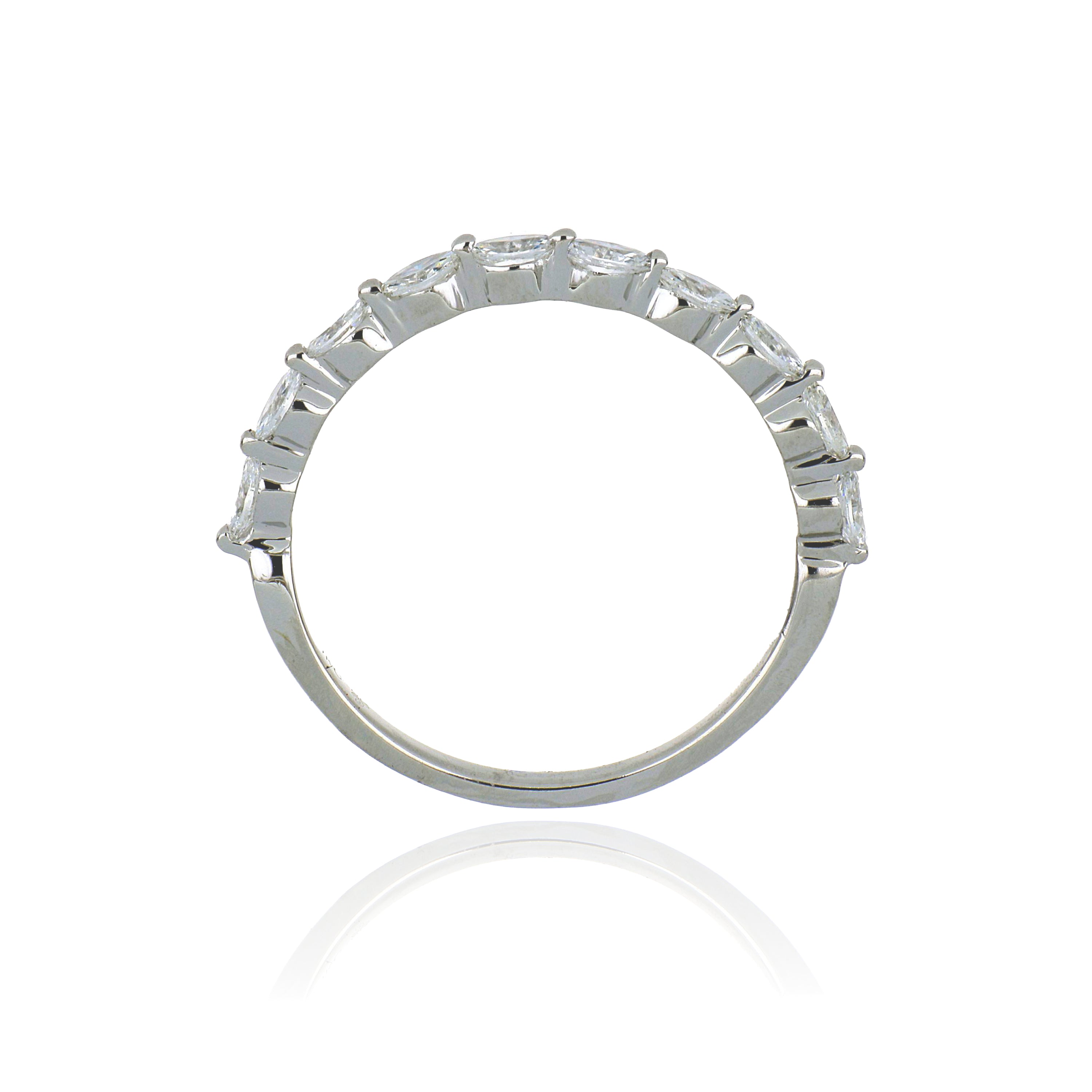 14k White Gold Diamond Wedding Band - Charles Koll Jewelers