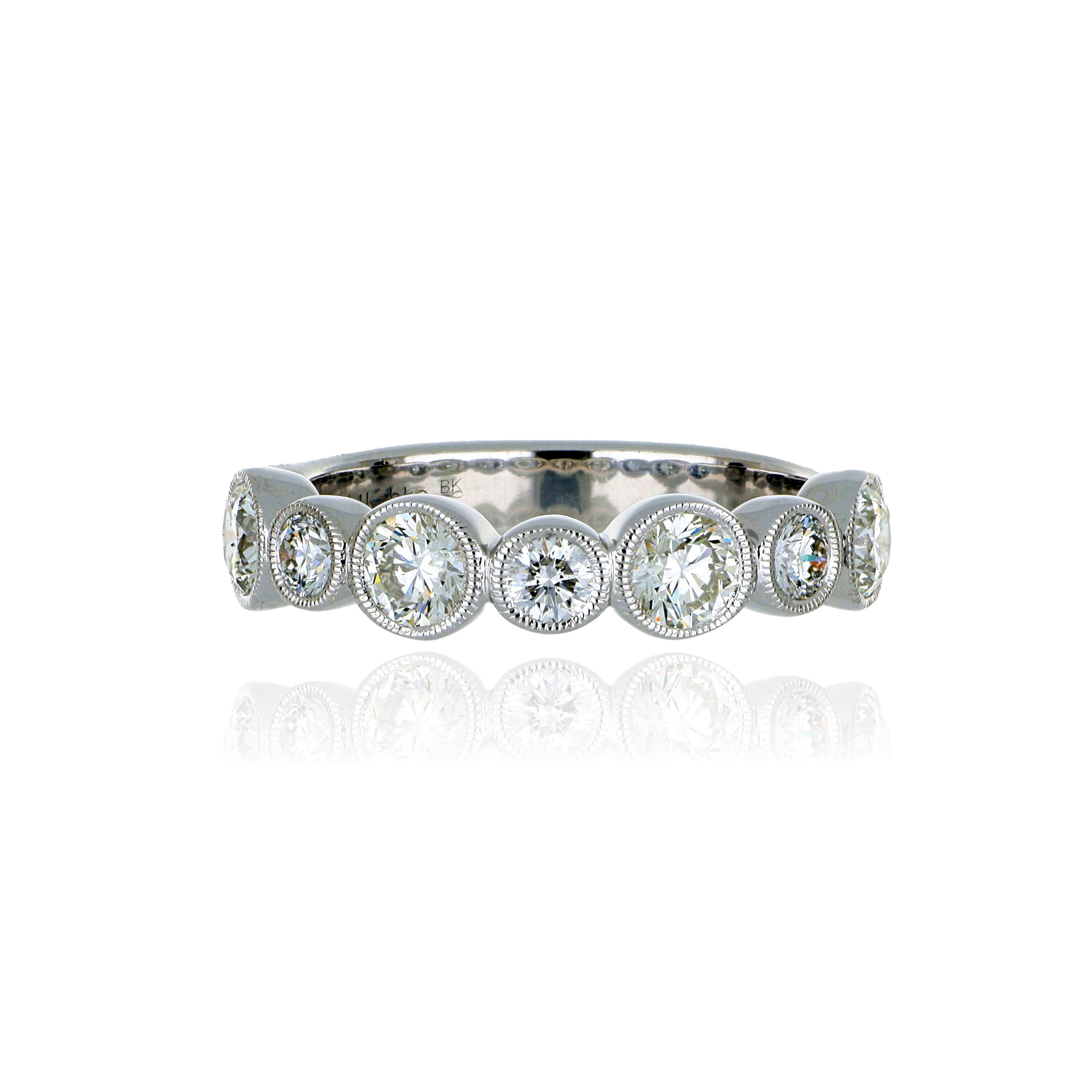 14k White Gold Diamond Wedding Band - Charles Koll Jewelers