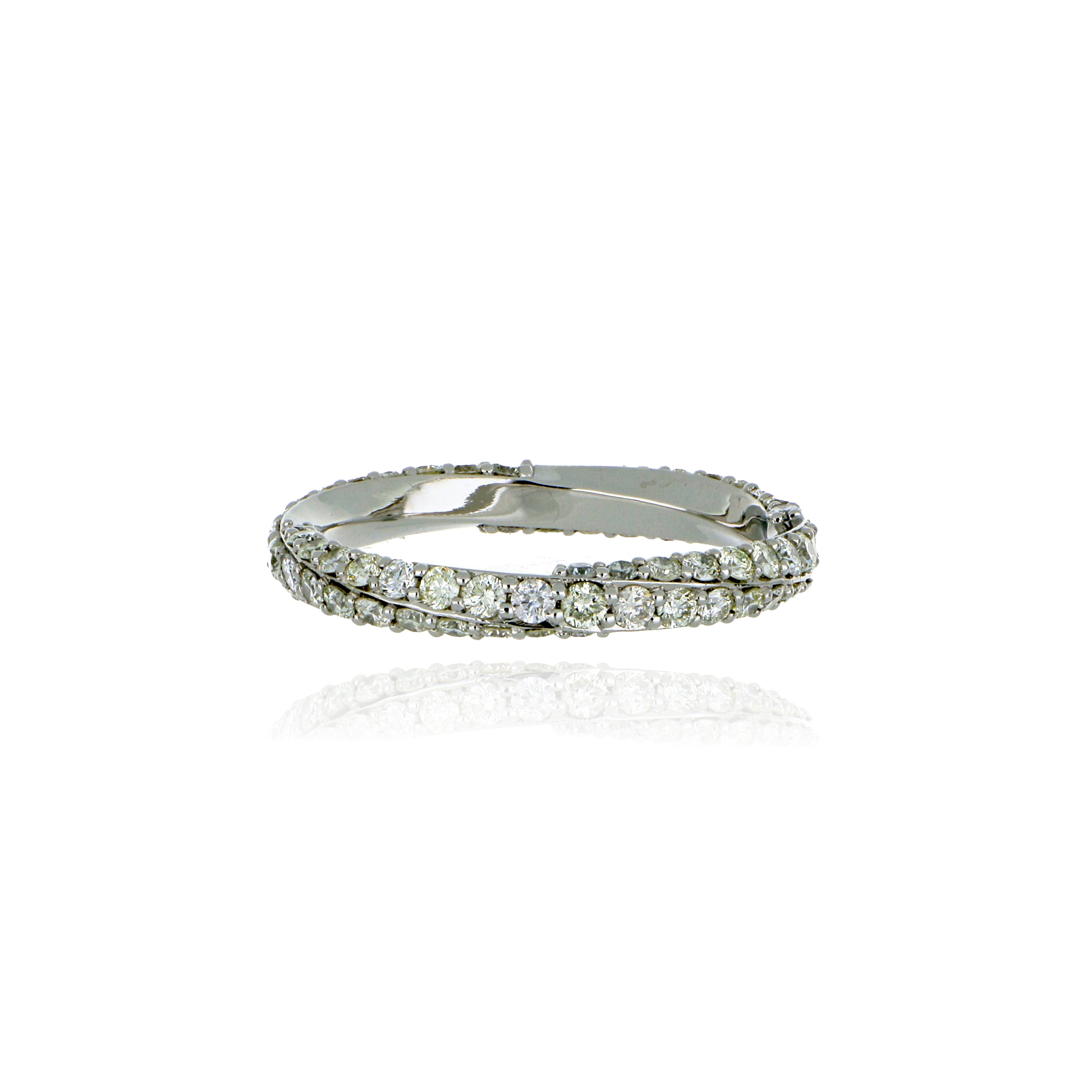 Platinum Diamond Mobius Wedding Band