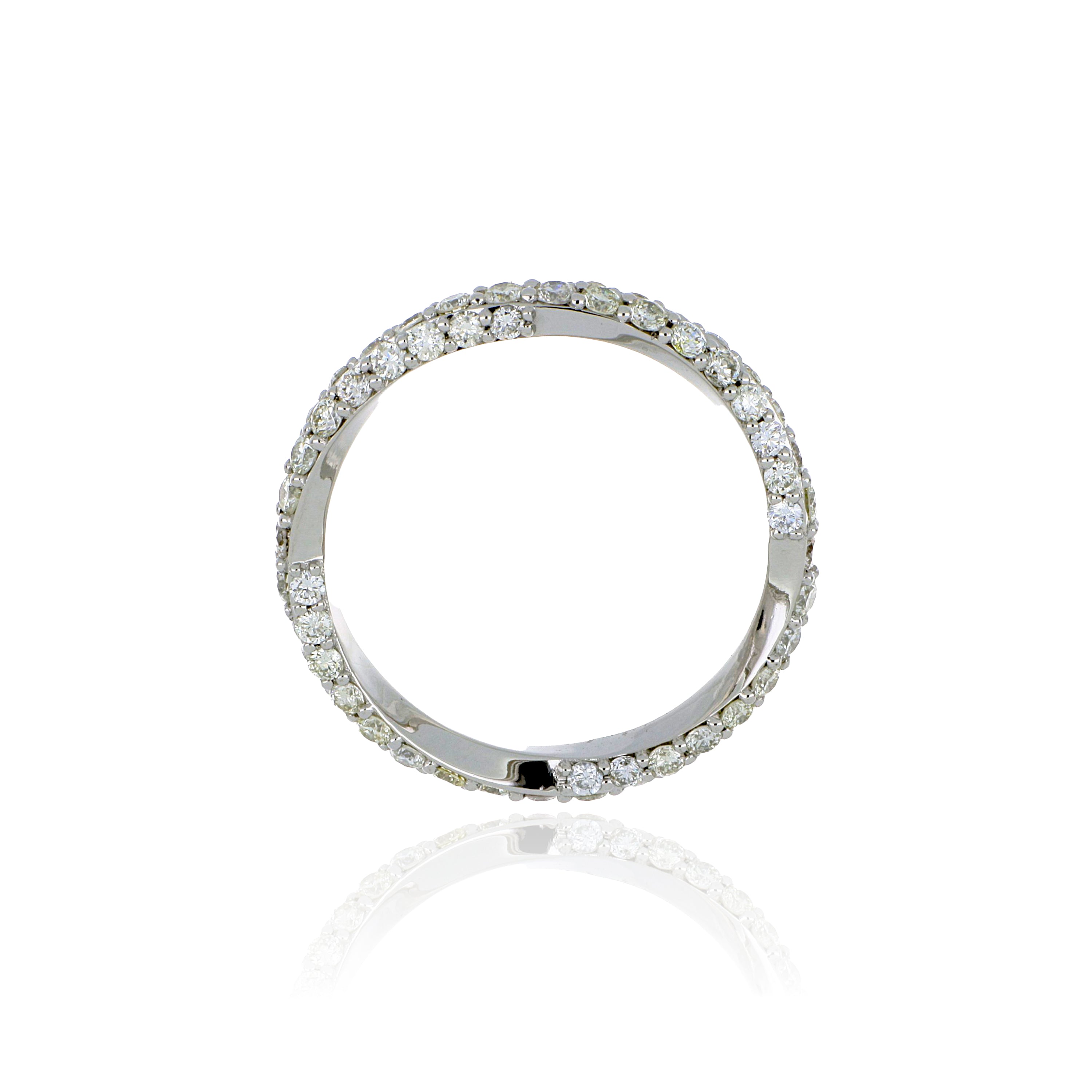 Platinum Diamond Mobius Wedding Band