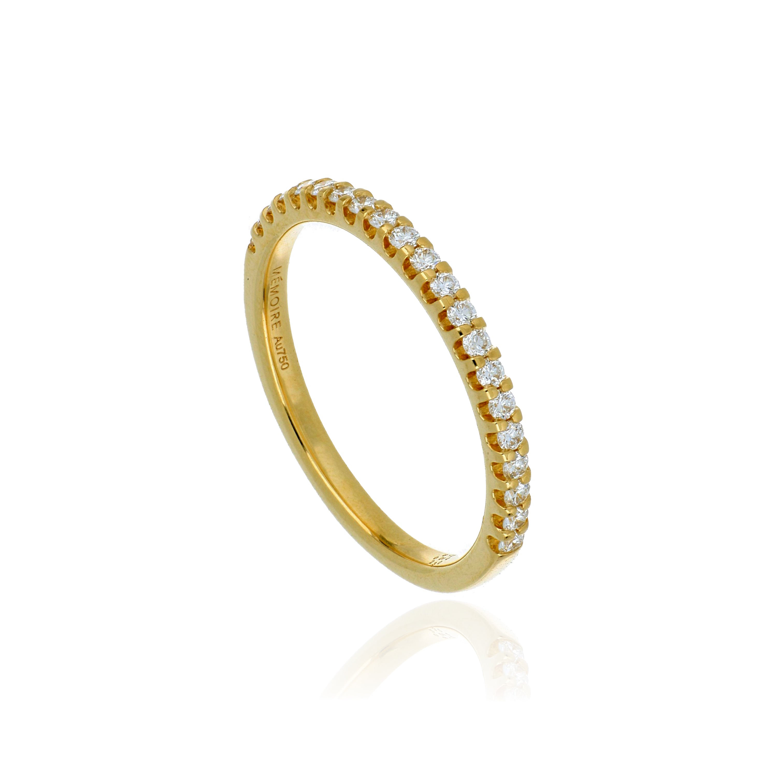 18k Yellow Gold Diamond Wedding Band - Charles Koll Jewelers