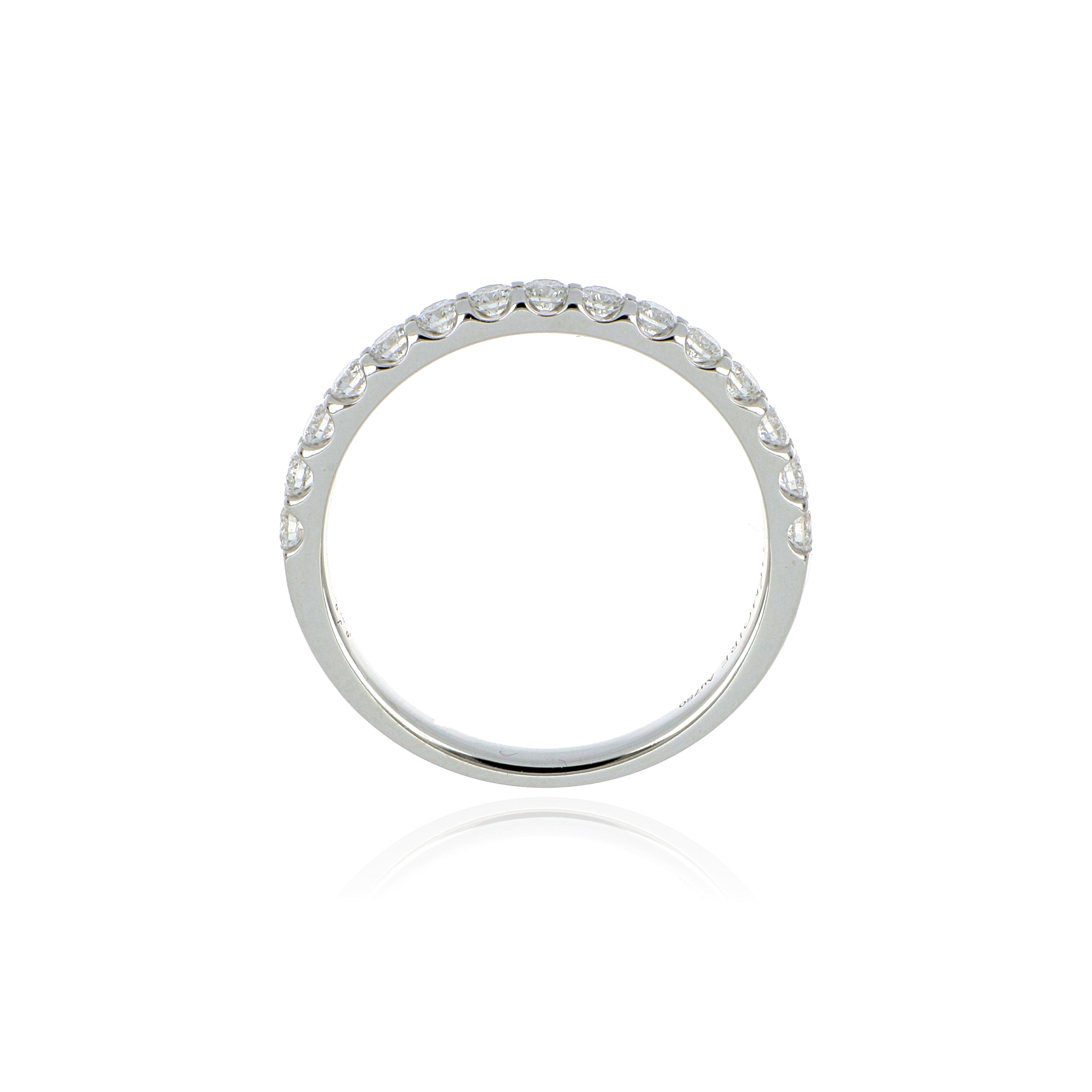 18k White Gold Diamond Wedding Band