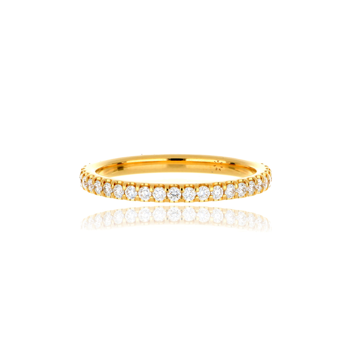 18k Yellow Gold Diamond Eternity Wedding Band