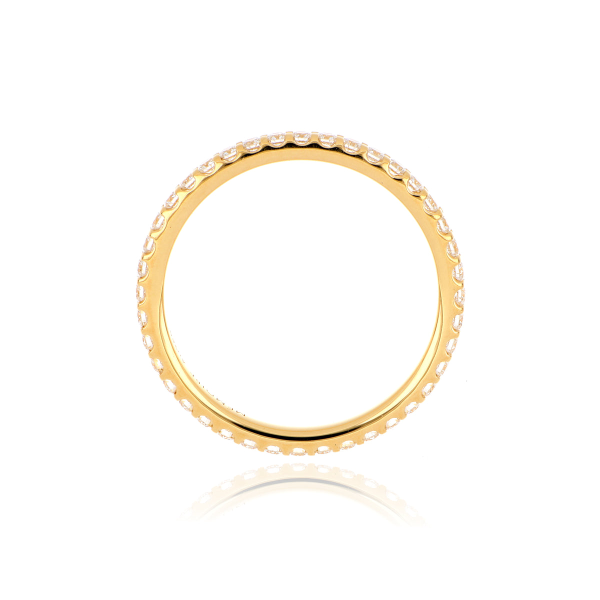 18k Yellow Gold Diamond Eternity Wedding Band