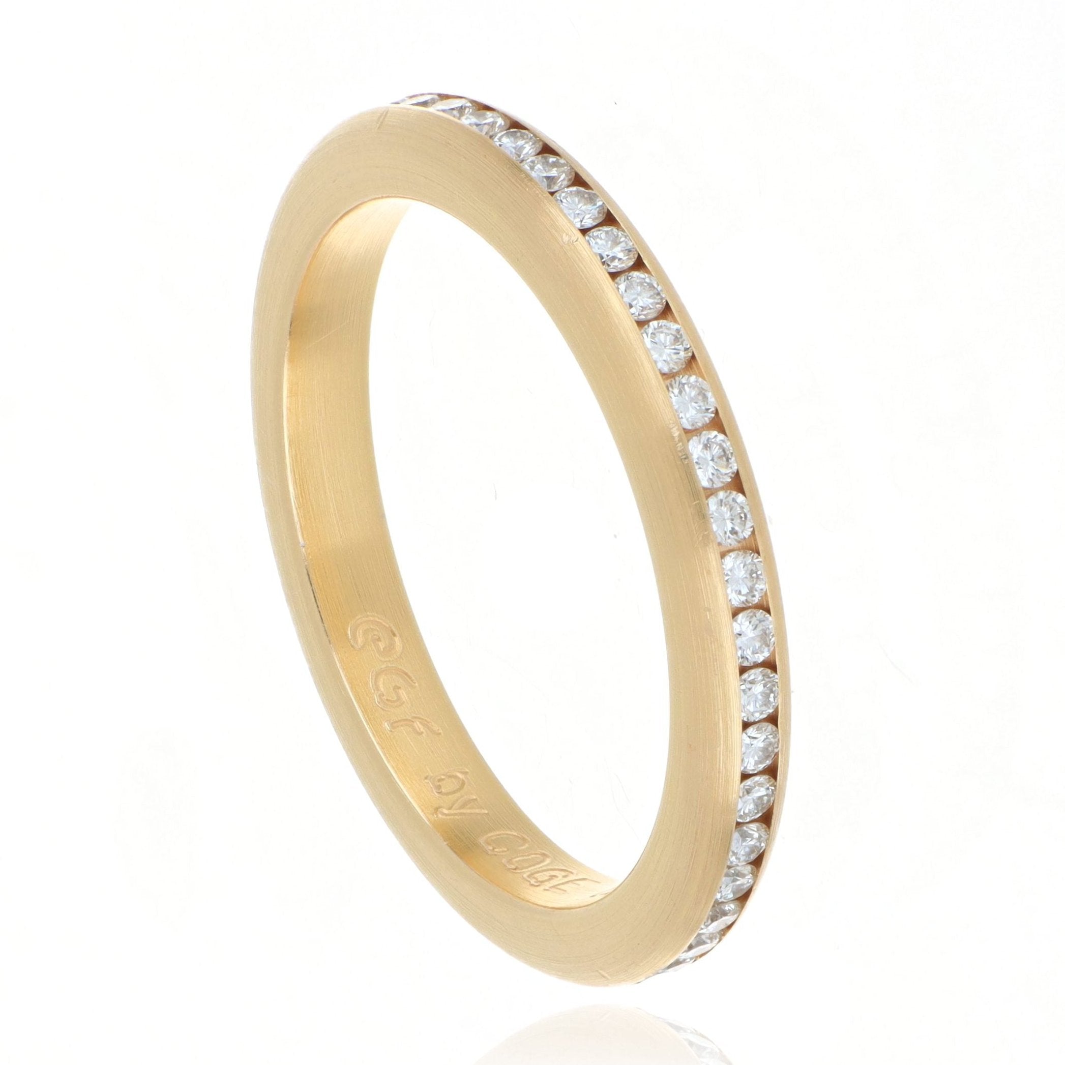 18k Rose Gold Diamond Eternity Wedding Band