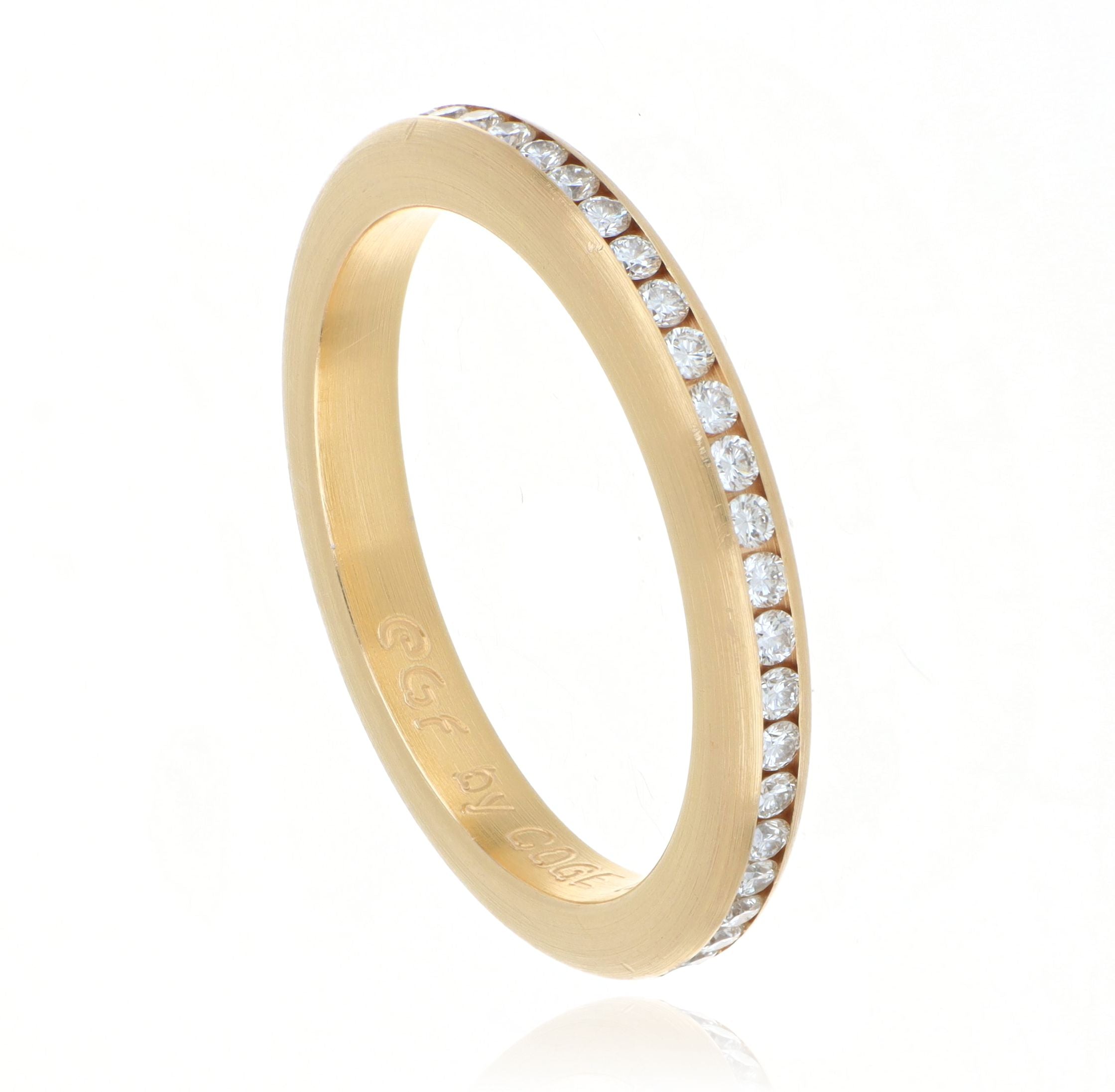 18k Rose Gold Diamond Eternity Wedding Band