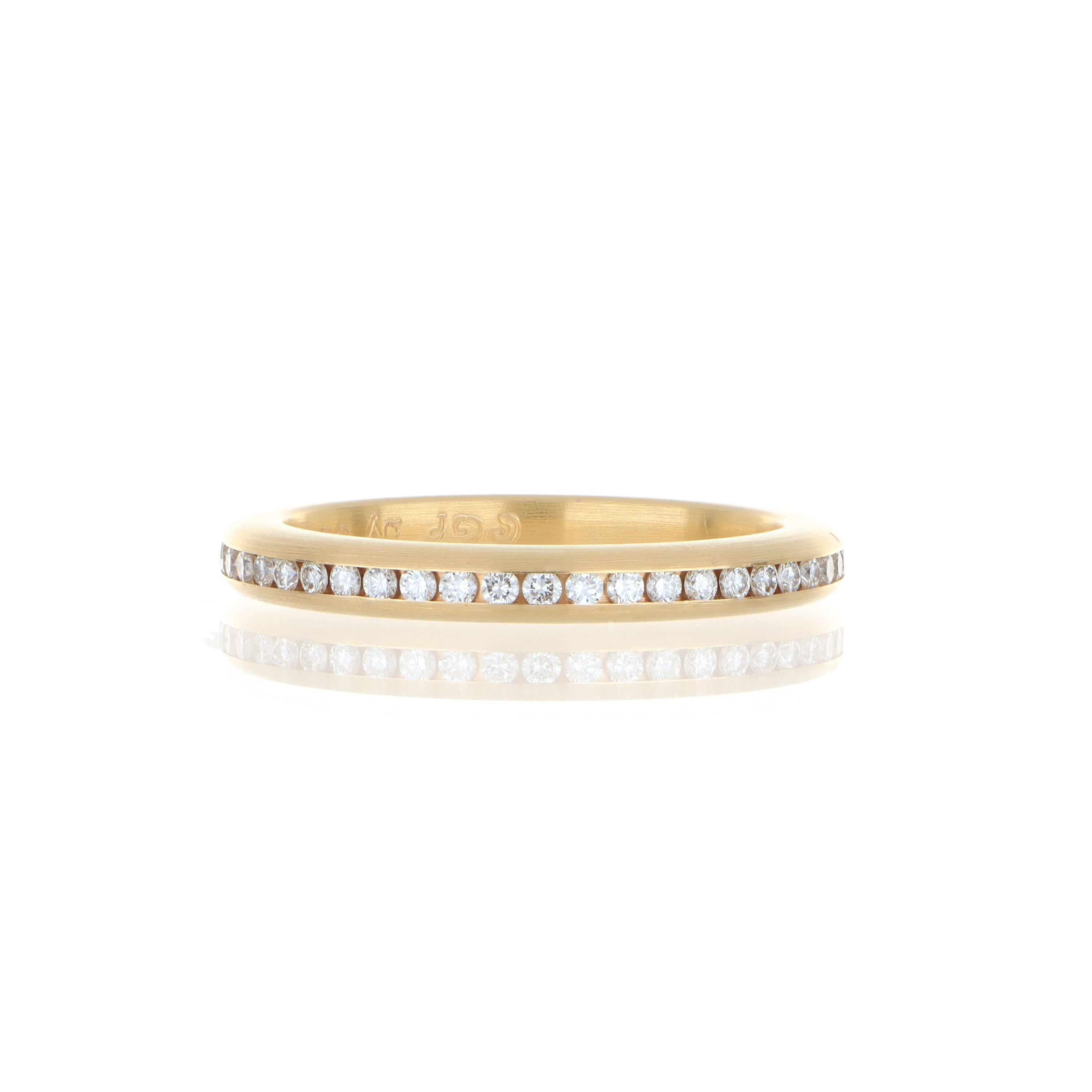 18k Rose Gold Diamond Eternity Wedding Band