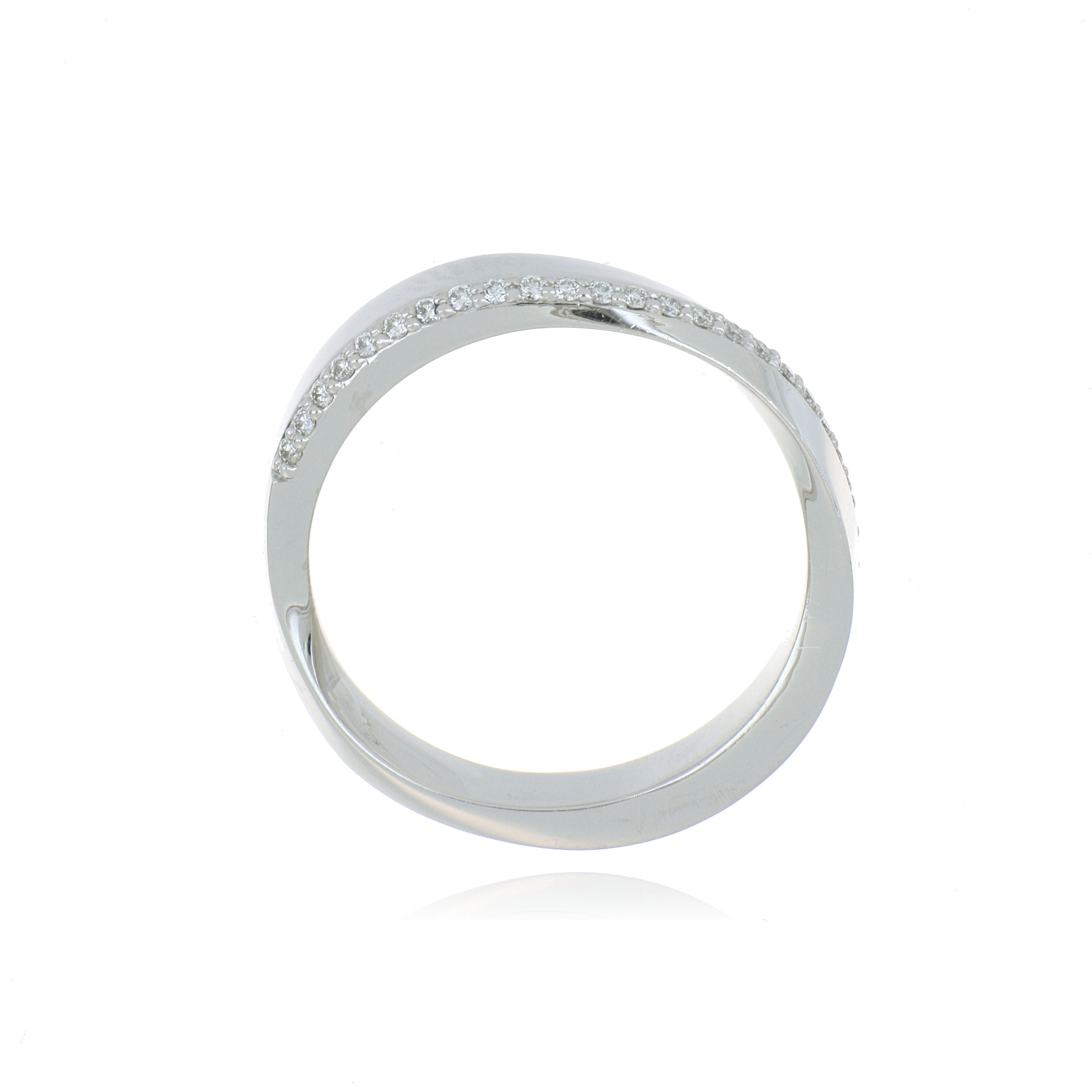 Platinum Diamond Mobius Ring